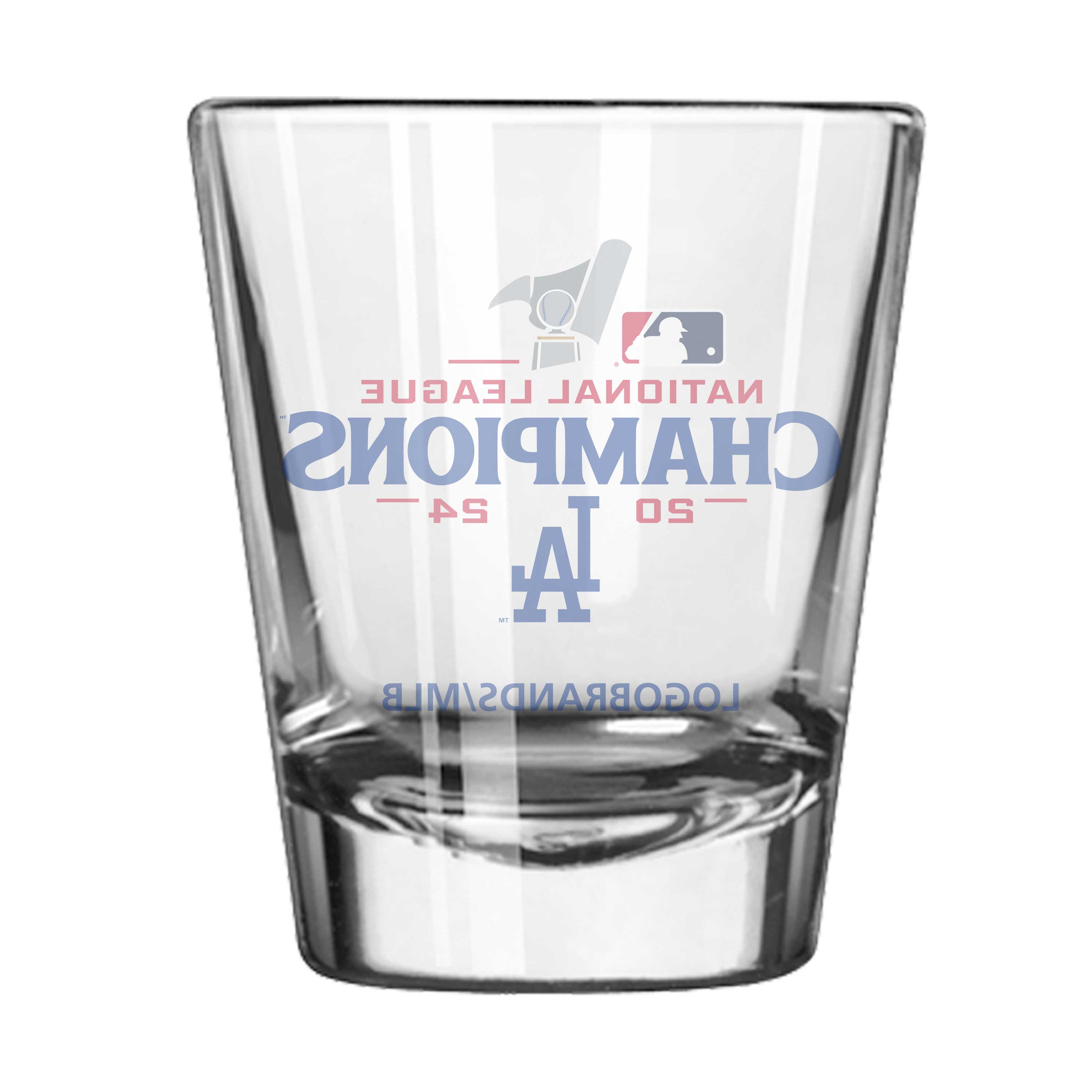 LA Dodgers 2024 National League Champs 2oz Shot Glass - Sports Gifts, Sports Memorabilia, Sports Collectibles, Fan Shop