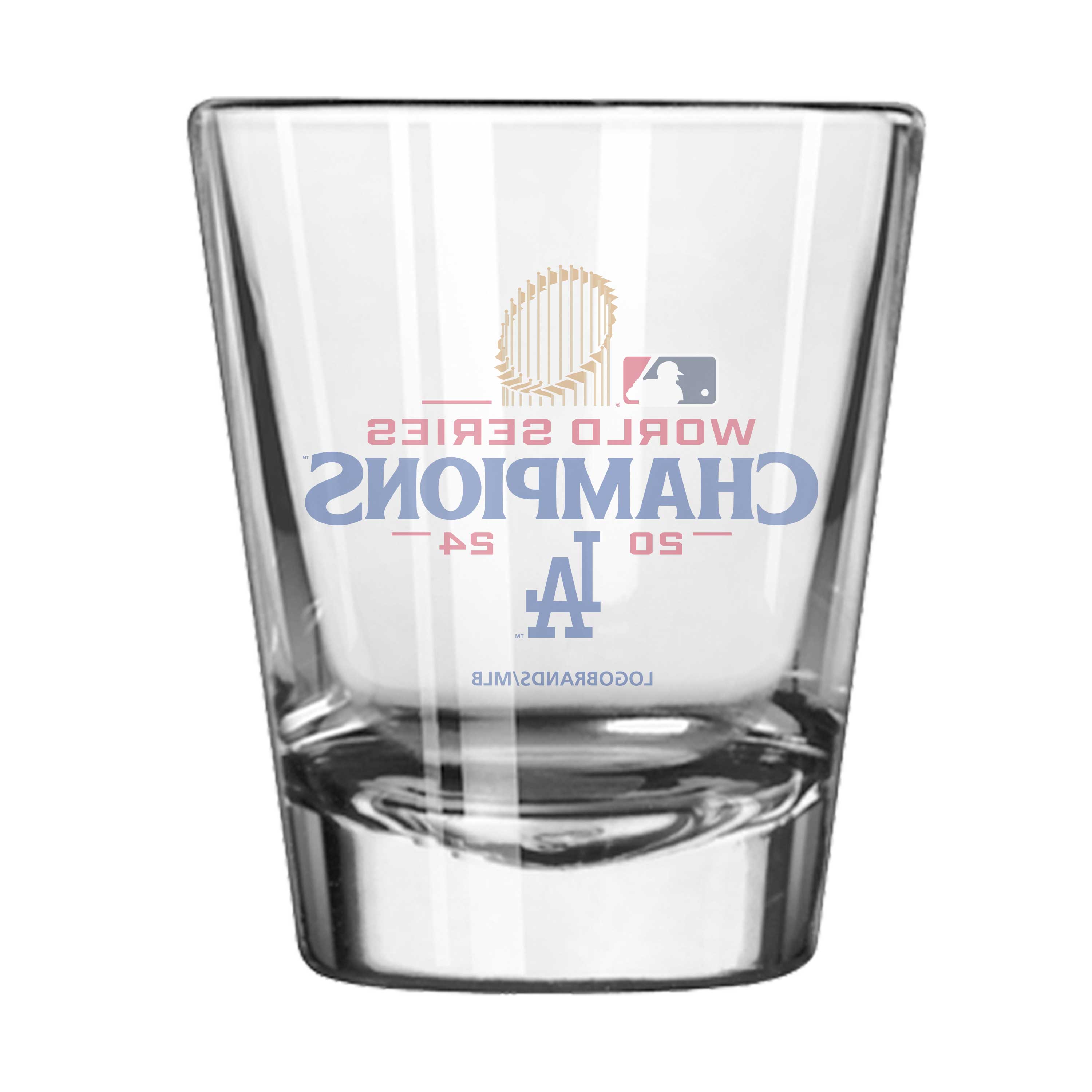 LA Dodgers 2024 World Series Champs 2oz Shot Glass - Sports Gifts, Sports Memorabilia, Sports Collectibles, Fan Shop