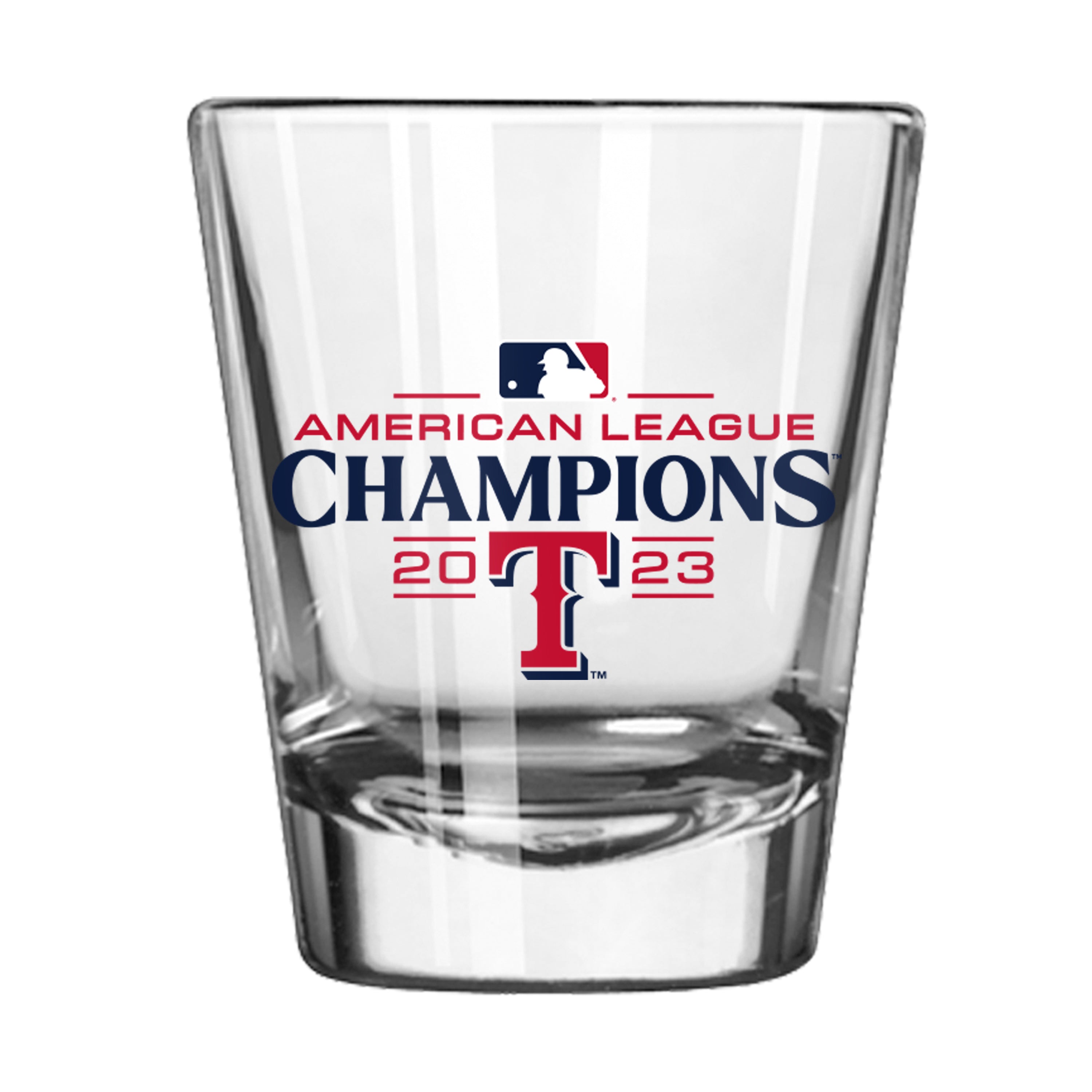 Texas Rangers 2oz 2023 AL Champions Shot Glass - Sports Gifts, Sports Memorabilia, Sports Collectibles, Fan Shop