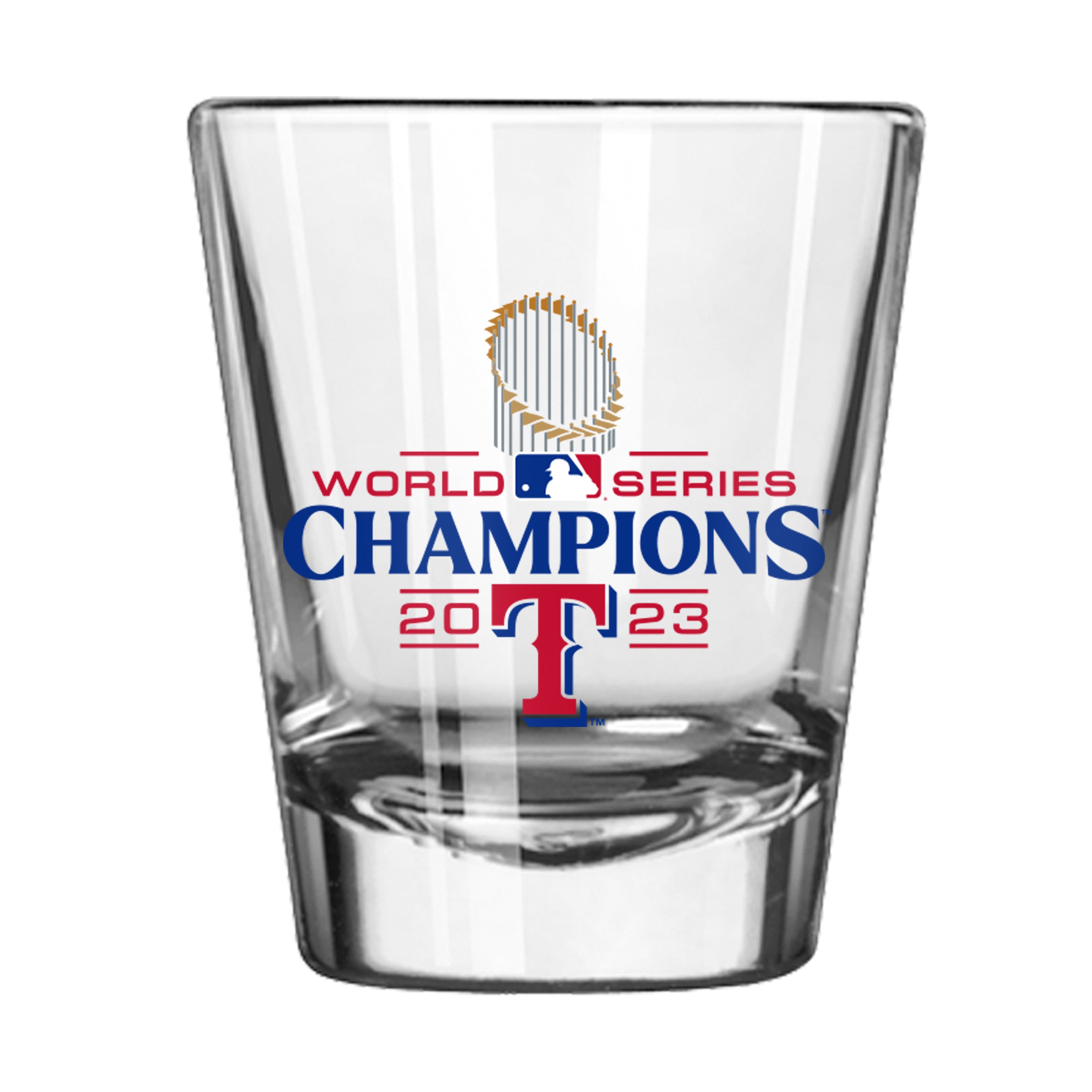 Texas Rangers 2oz 2023 World Series Champions Shot Glass - Sports Gifts, Sports Memorabilia, Sports Collectibles, Fan Shop