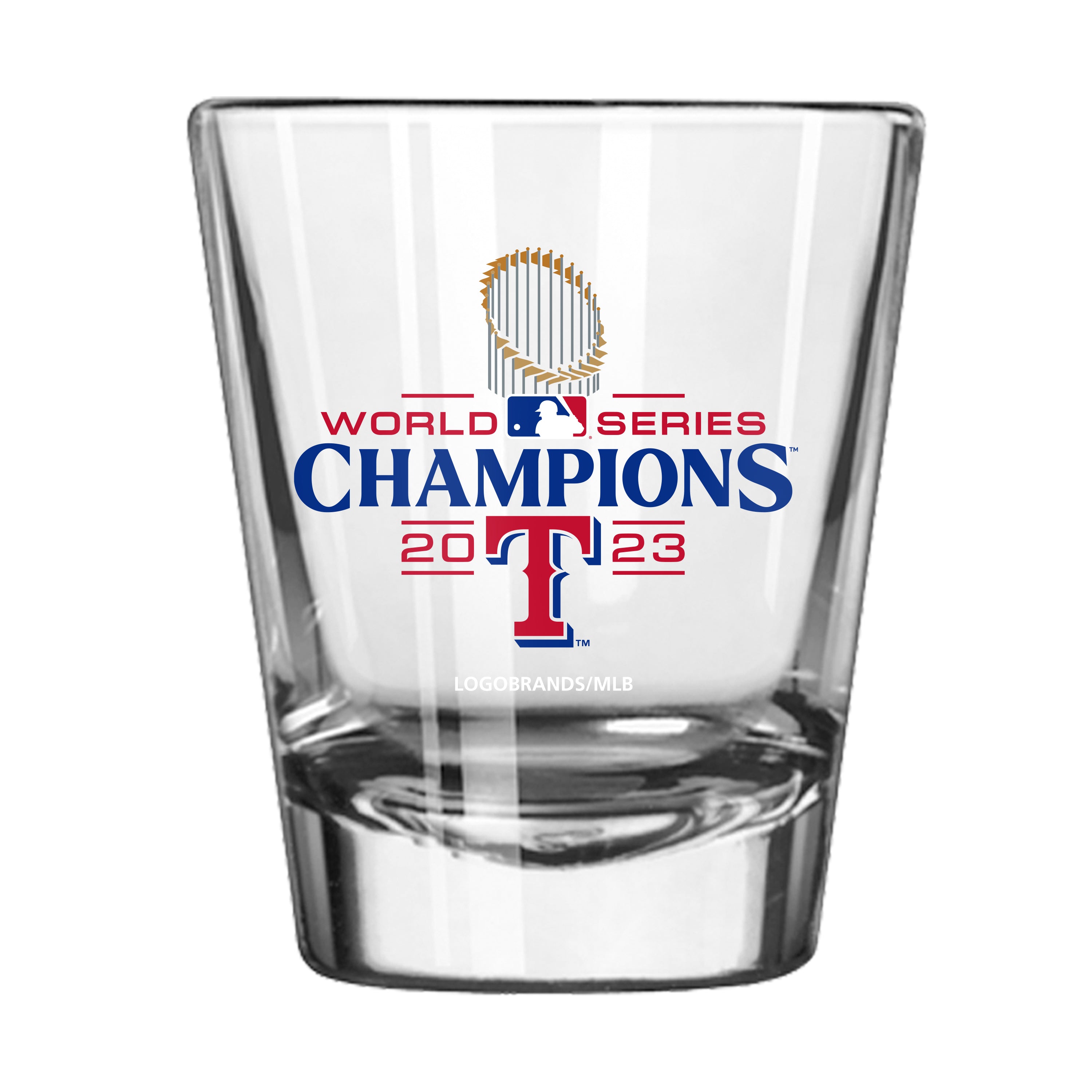 Texas Rangers 2oz 2023 World Series Champions Repeat Shot Glass - Sports Gifts, Sports Memorabilia, Sports Collectibles, Fan Shop