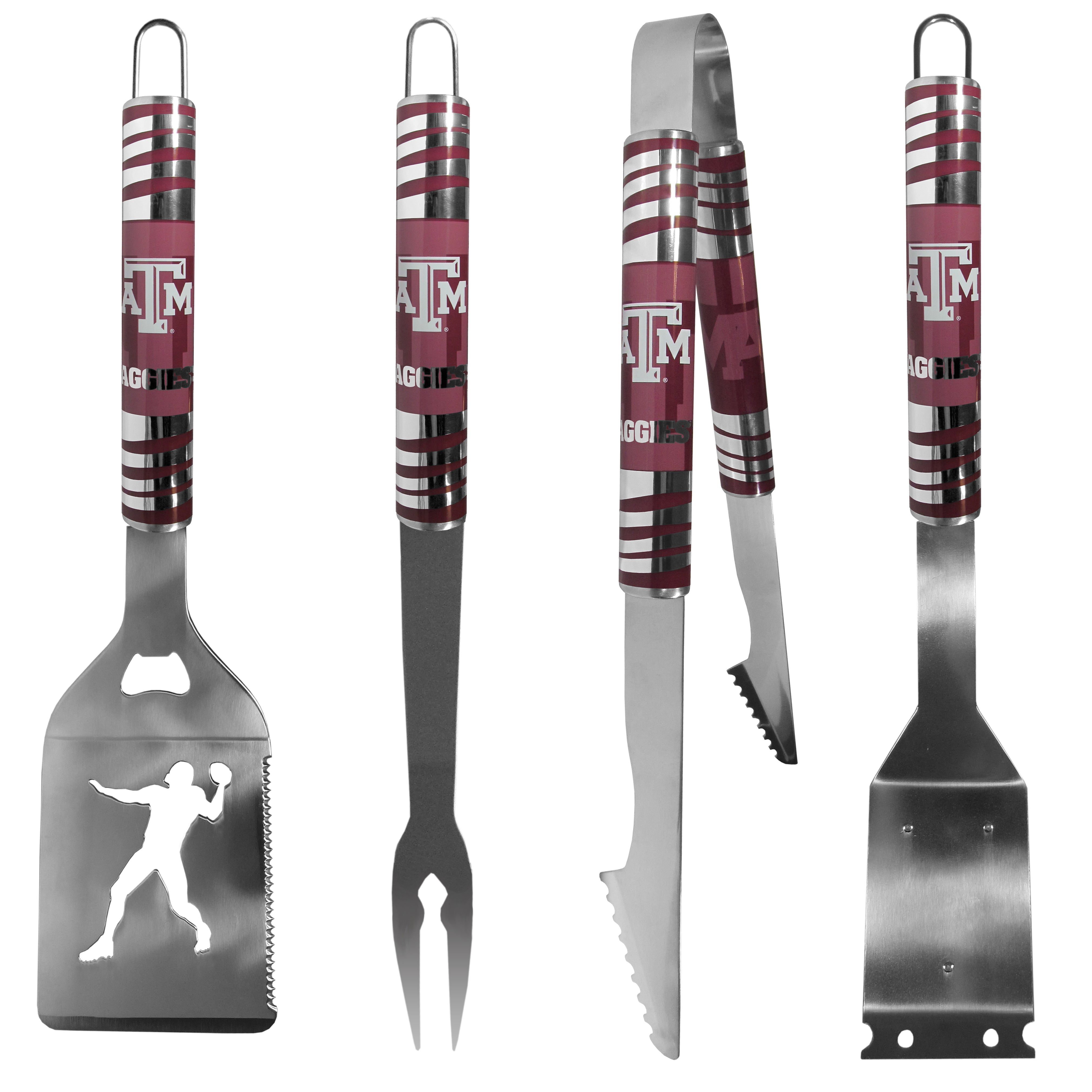 Texas A & M Aggies 4 pc Steel Grill Tool Set