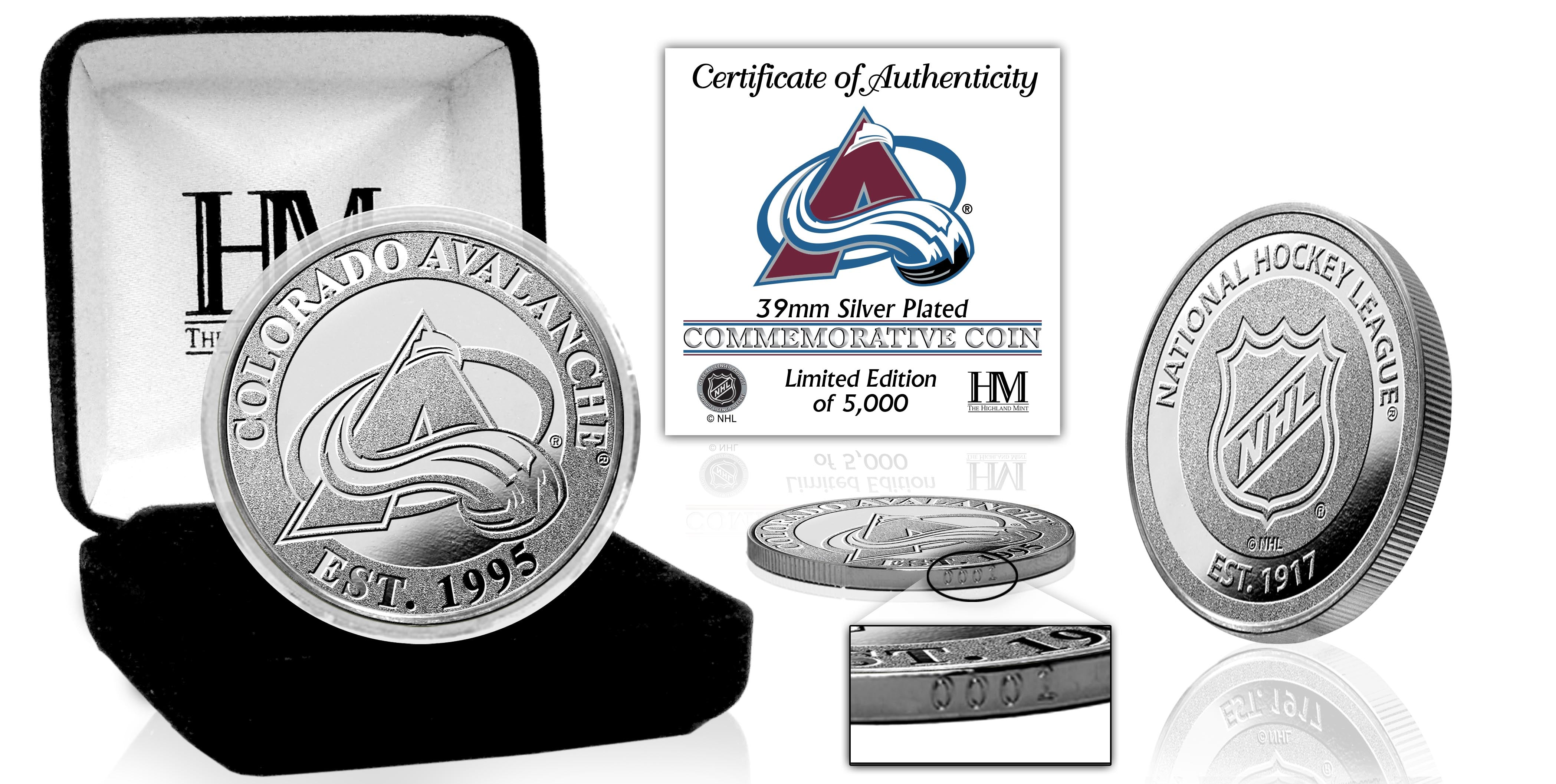 Colorado Avalanche Silver Mint Coin - Sports Collectibles, Sports Memorabilia, Sports Fan Shop, Sports Gifts