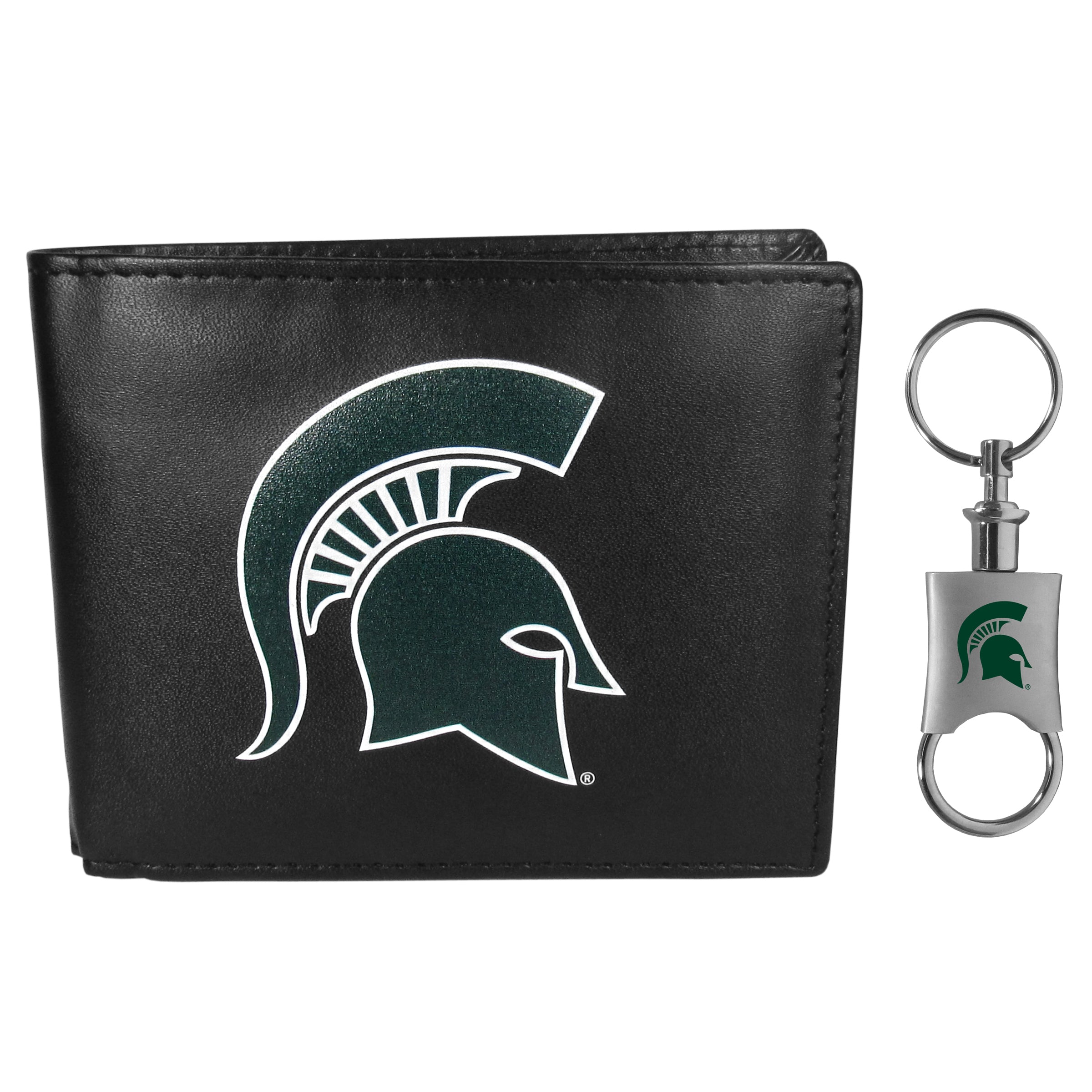 Michigan St. Spartans Bi-fold Wallet & Valet Key Chain