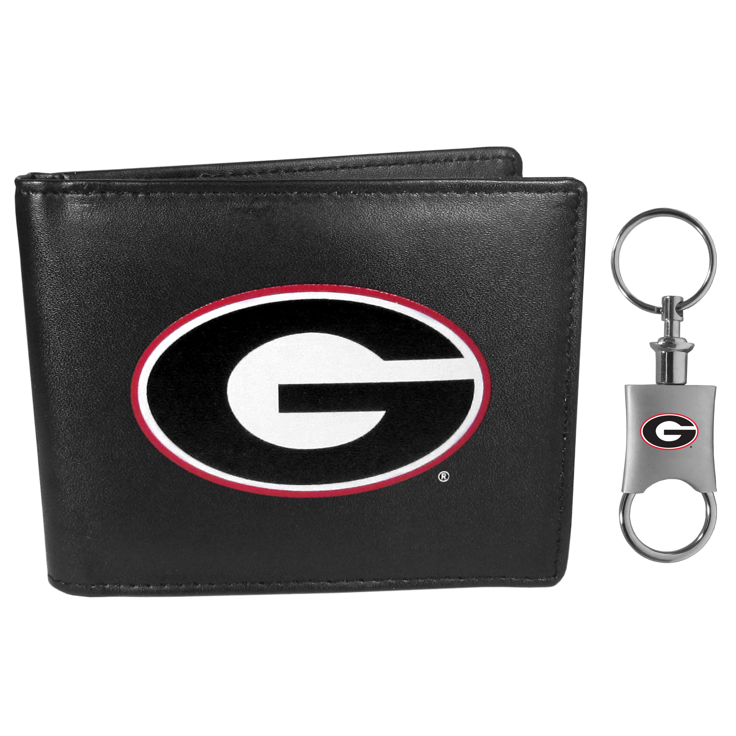 Georgia Bulldogs Bi-fold Wallet & Valet Key Chain