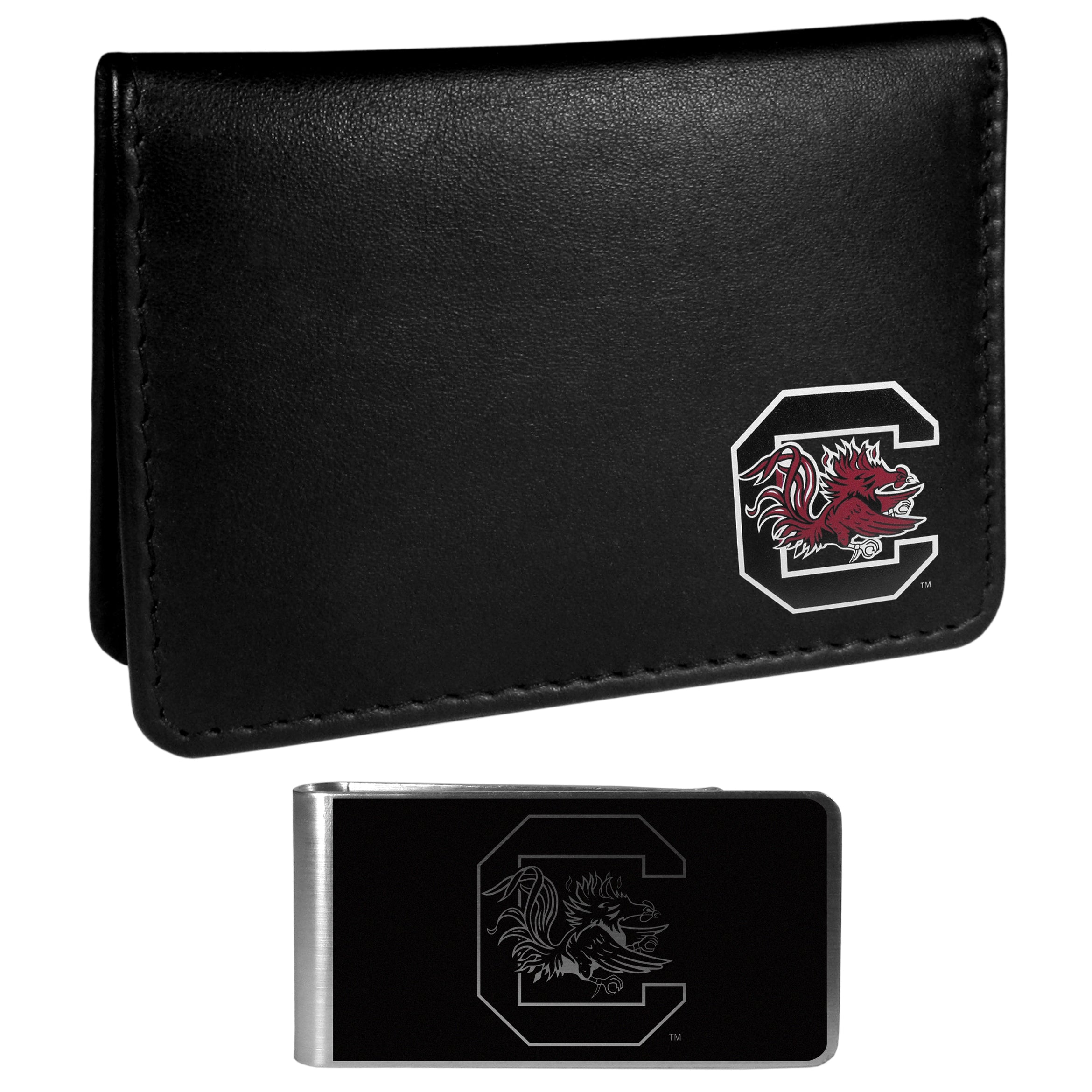 S. Carolina Gamecocks Weekend Bi-fold Wallet & Black Money Clip