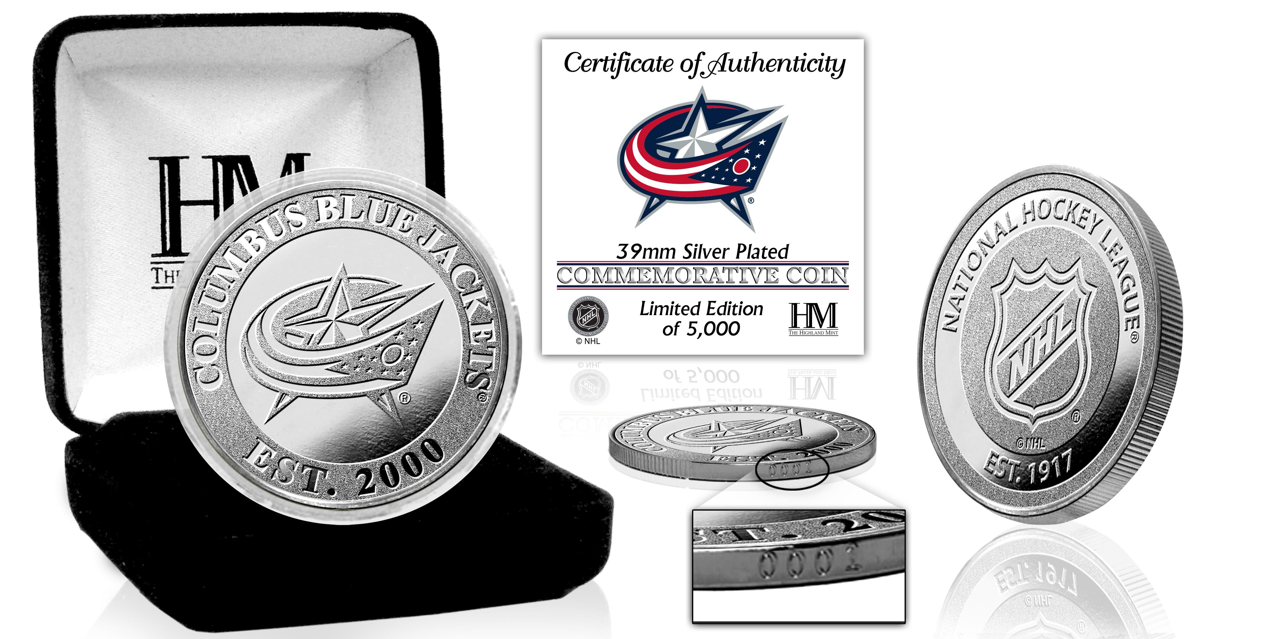 Columbus Blue Jackets Silver Mint Coin - Sports Collectibles, Sports Memorabilia, Sports Fan Shop, Sports Gifts