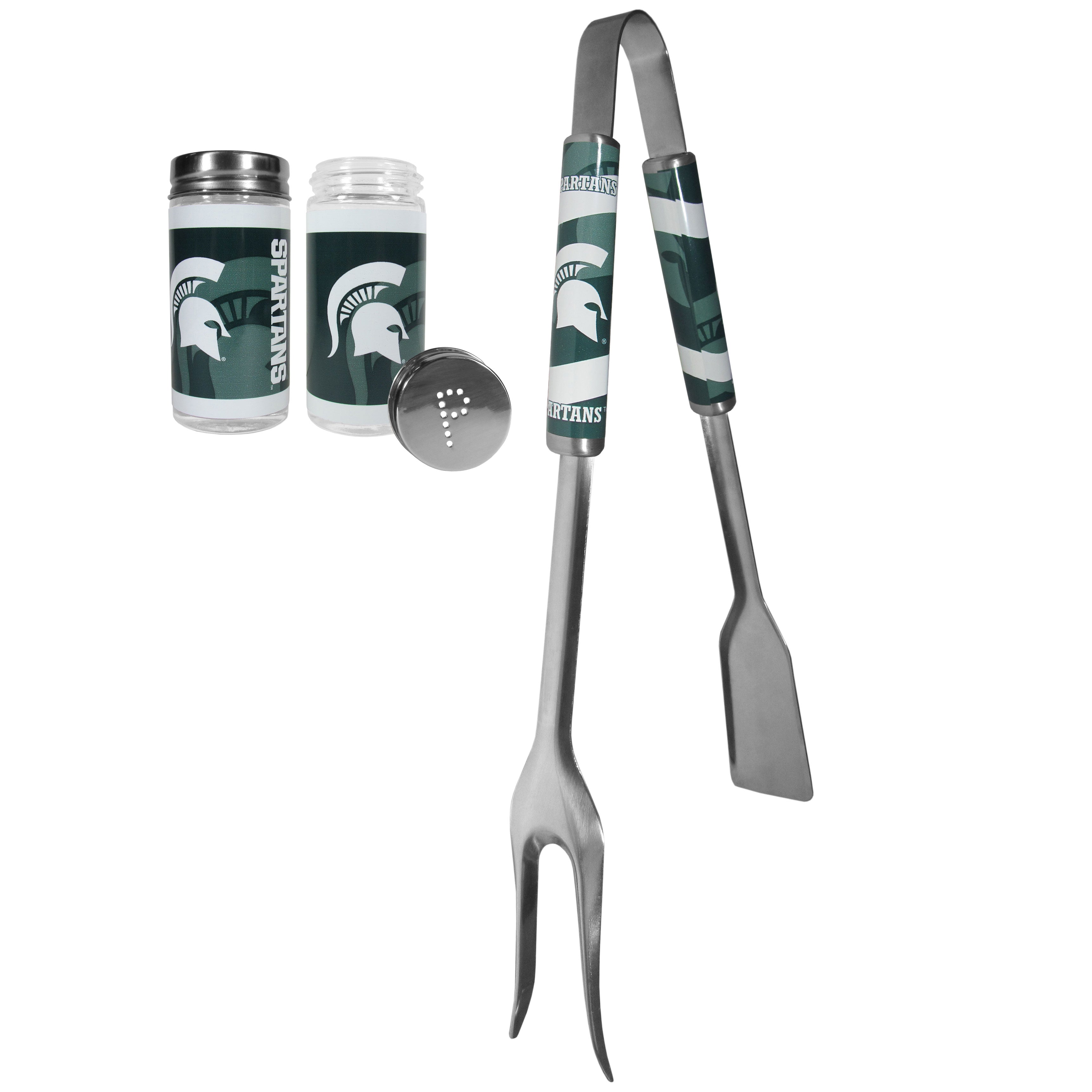 Michigan St. Spartans 3 in 1 BBQ Tool and Salt & Pepper Shaker