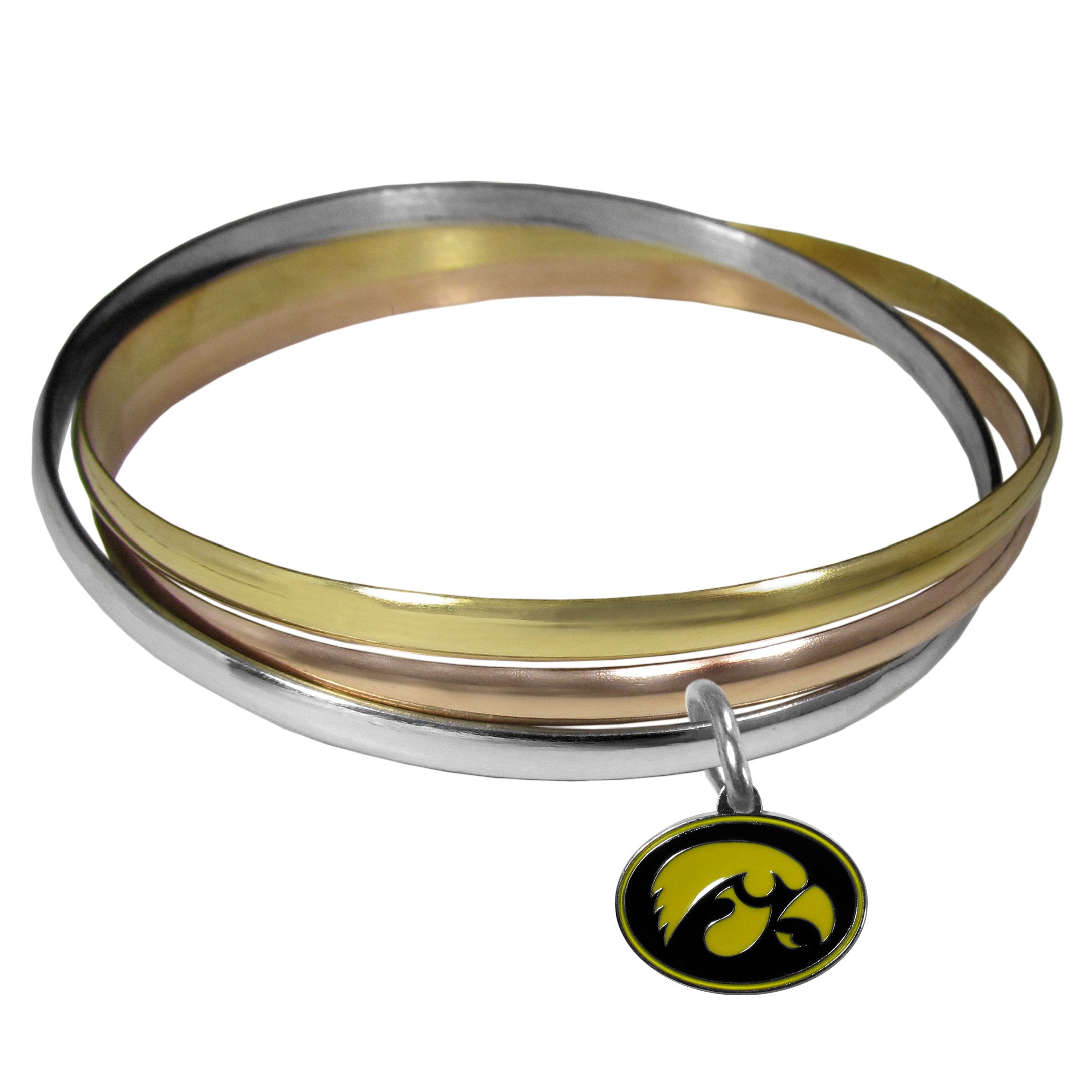 Iowa Hawkeyes Tri-color Bangle Bracelet - Sports Gifts, Sports Memorabilia, Sports Collectibles, Fan Shop