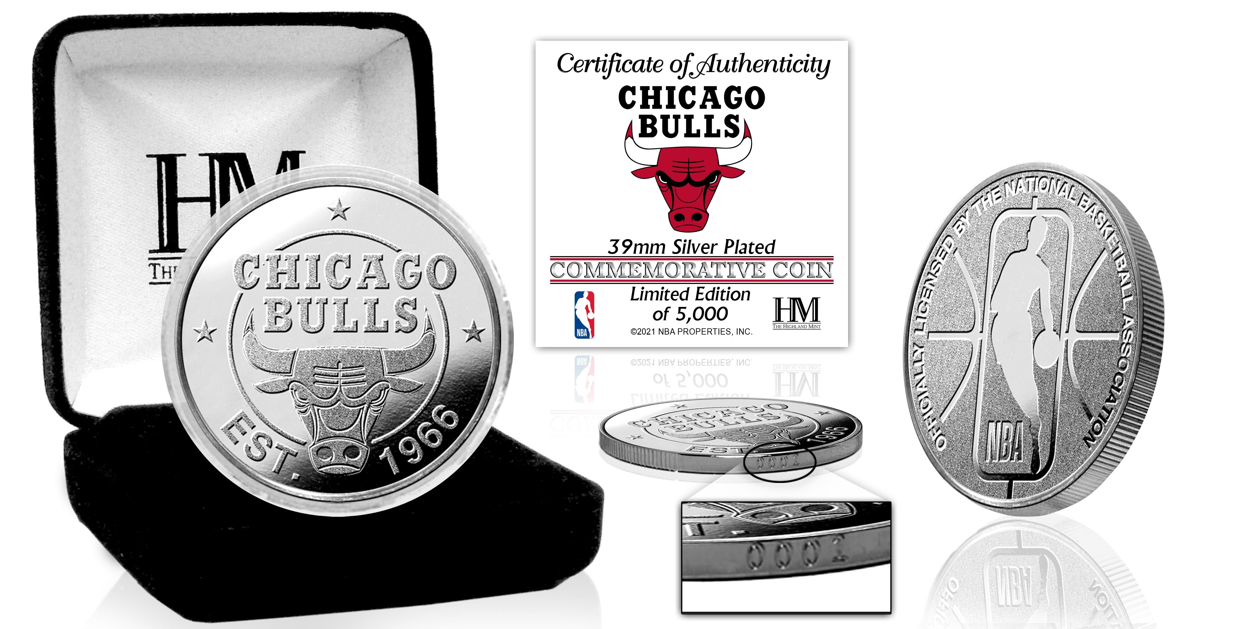 Chicago Bulls Silver Mint Coin - Sports Collectibles, Sports Memorabilia, Sports Fan Shop, Sports Gifts