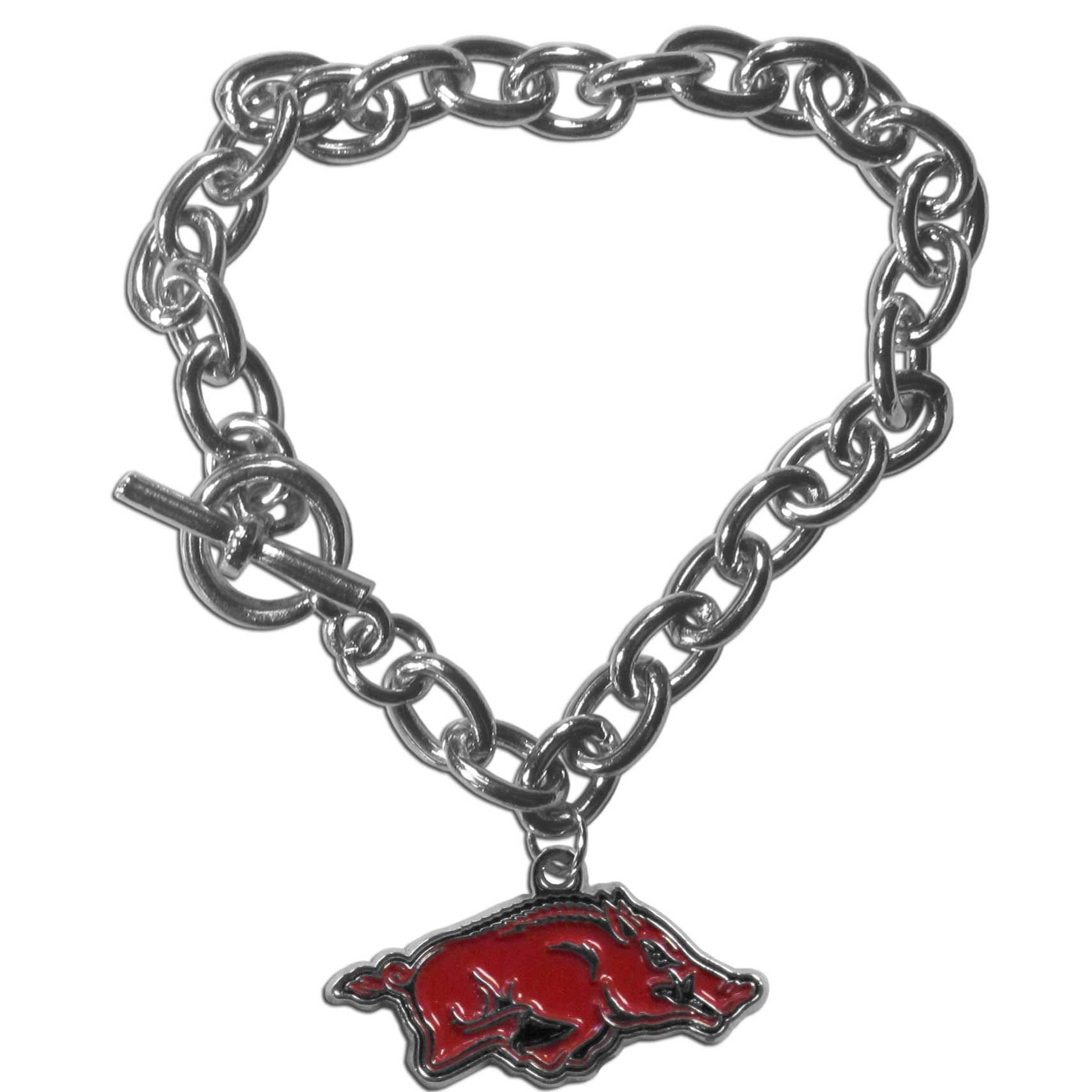 Arkansas Razorbacks Charm Chain Bracelet (SSKG)