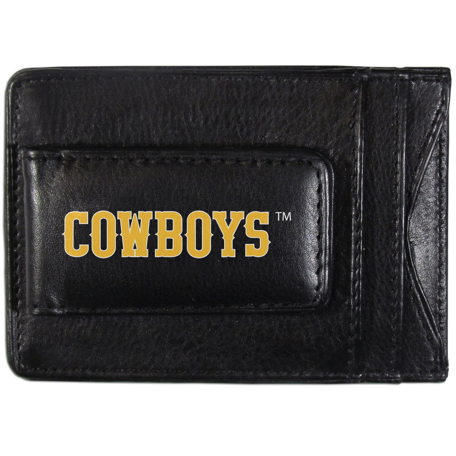 Wyoming Cowboy Logo Leather Cash and Cardholder