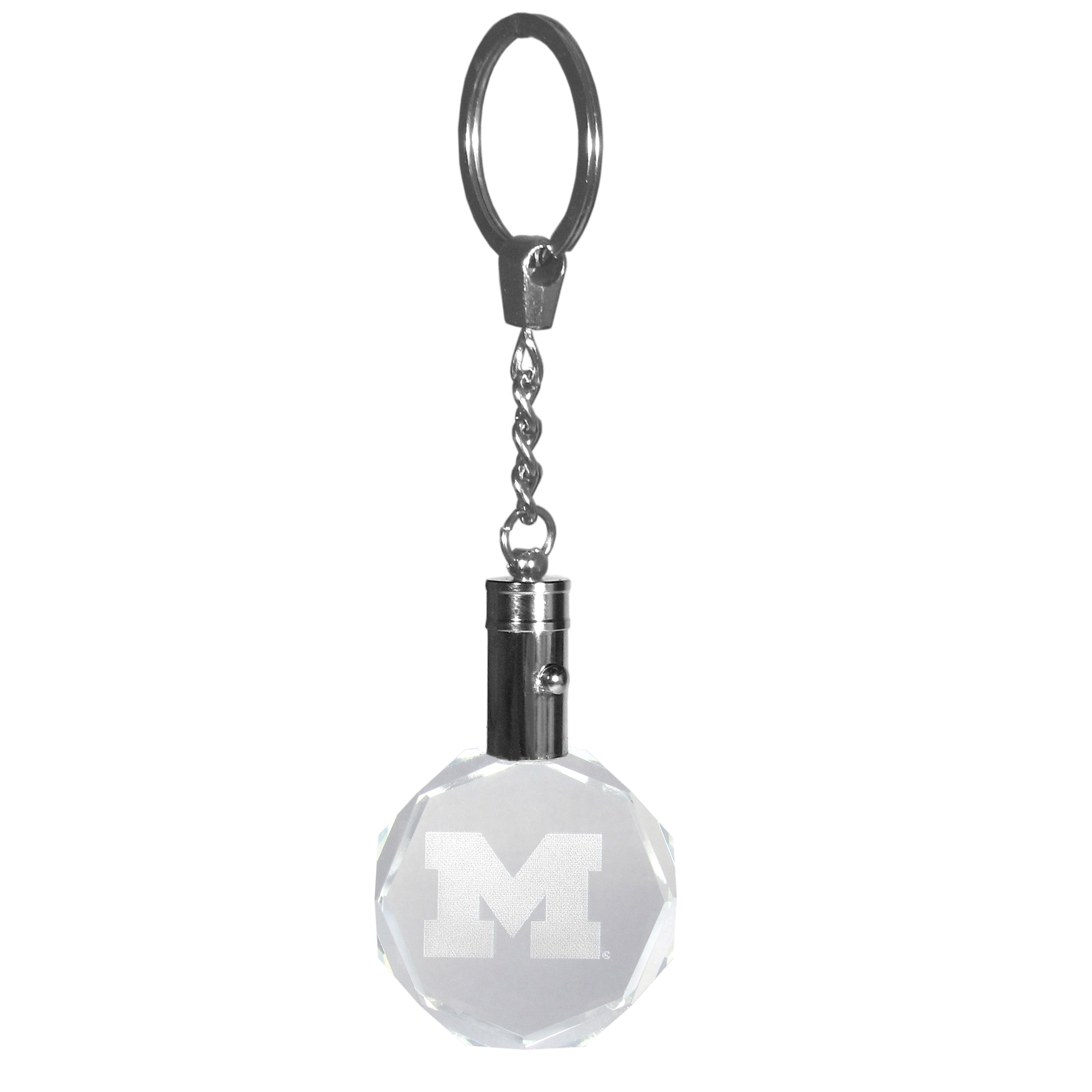 Michigan Wolverines Crystal LED Key Chain