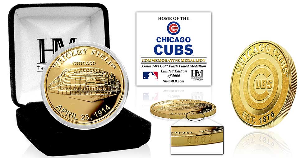 Chicago Cubs Stadium Gold Mint Coin - Sports Collectibles, Sports Memorabilia, Sports Fan Shop, Sports Gifts