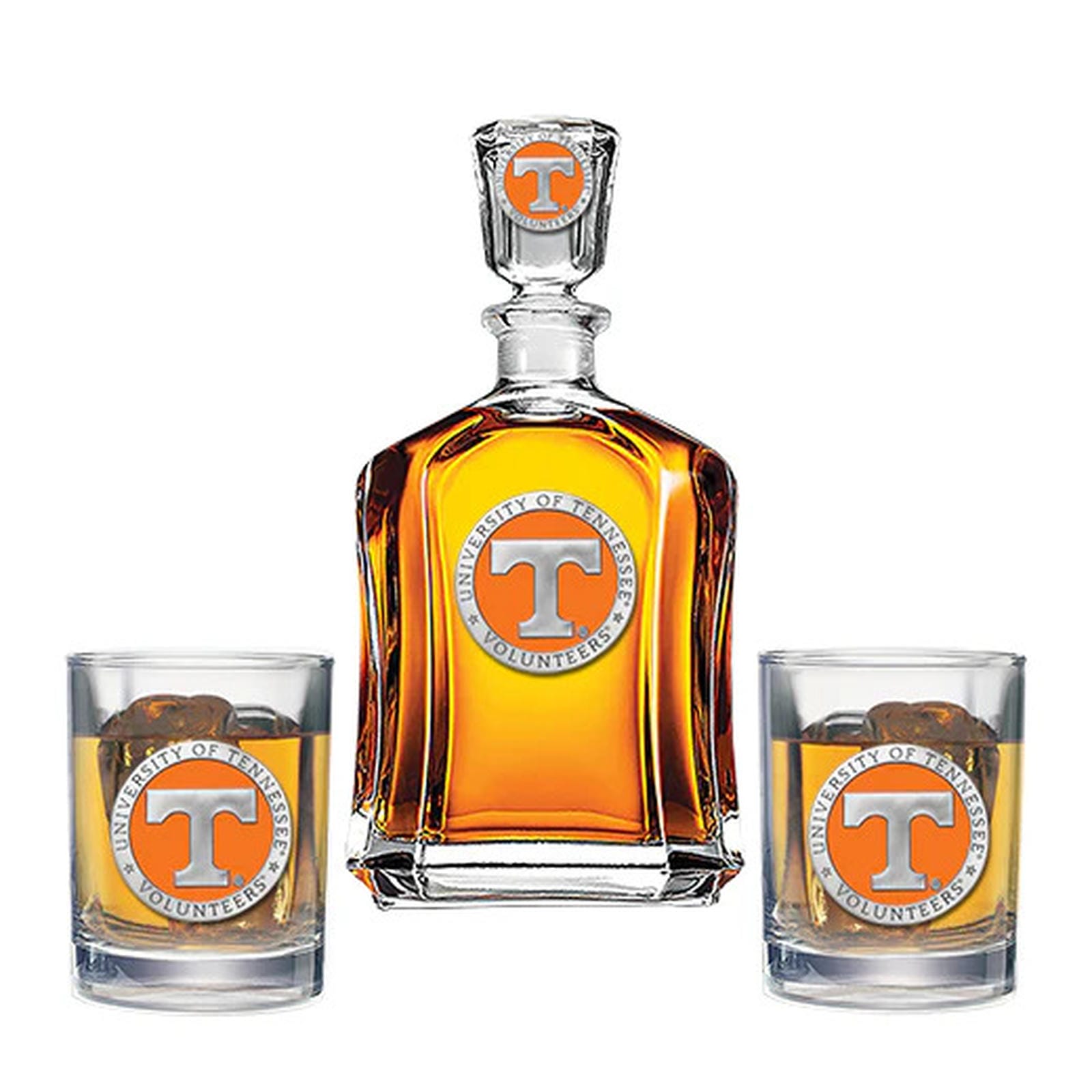 University of Tennessee Capitol Decanter with 2 Glasses - Sports Gifts, Sports Memorabilia, Sports Collectibles, Fan Shop