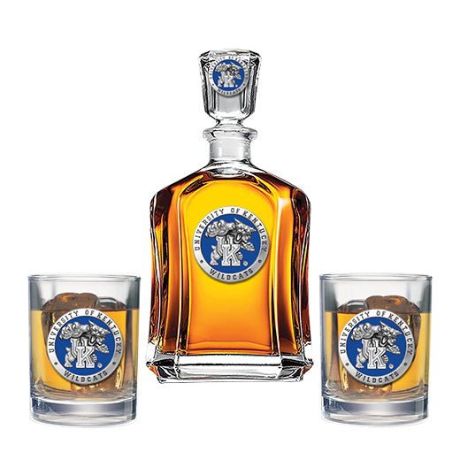 University of Kentucky Capitol Decanter with 2 Glasses - Sports Gifts, Sports Memorabilia, Sports Collectibles, Fan Shop