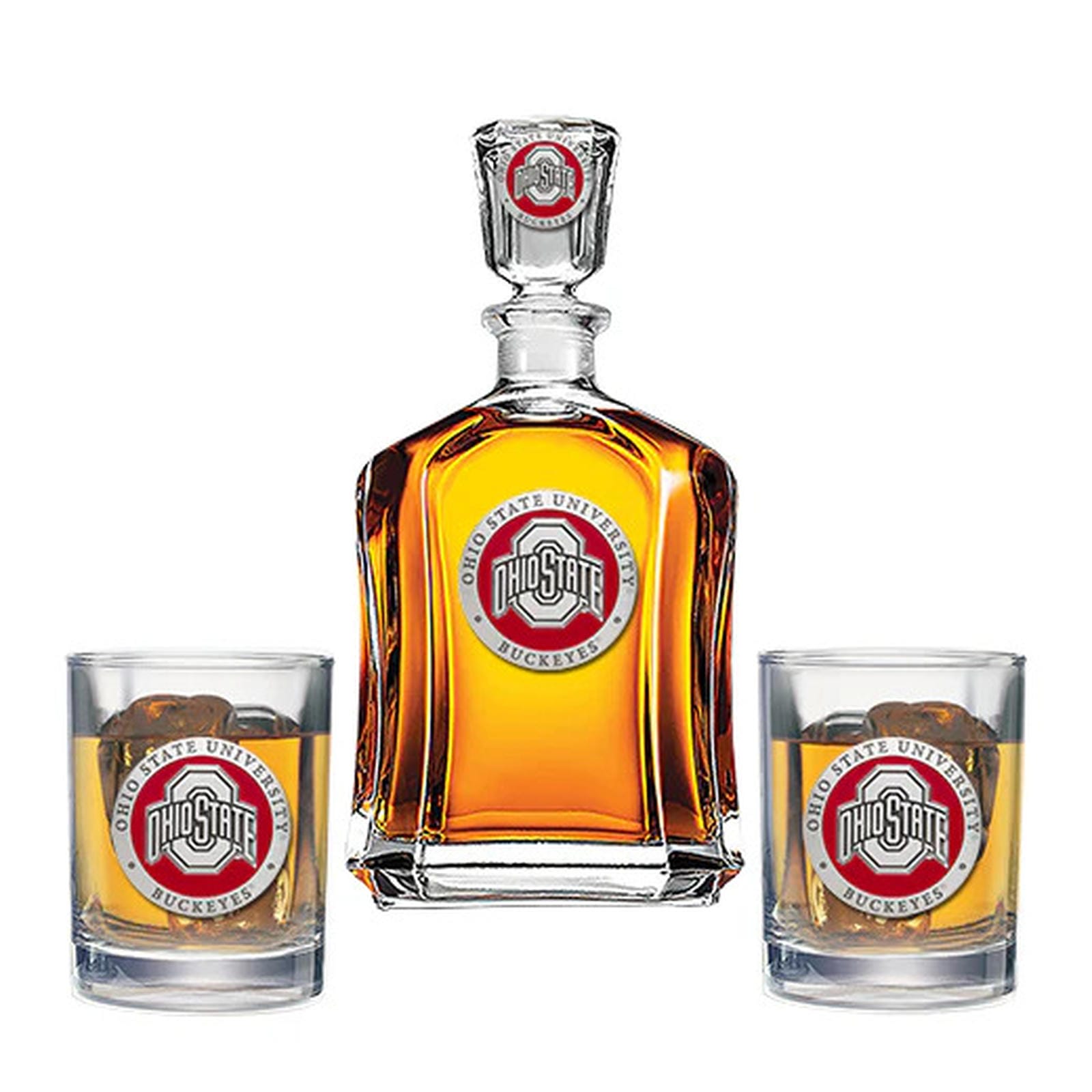 Ohio State University Capitol Decanter with 2 Glasses - Sports Gifts, Sports Memorabilia, Sports Collectibles, Fan Shop