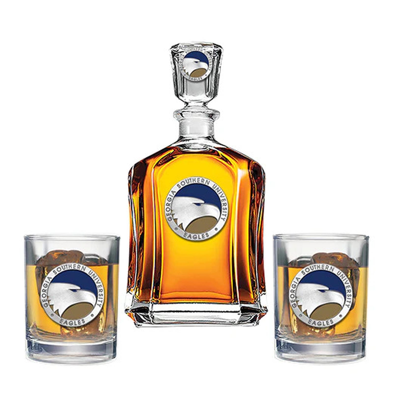 Georgia Southern University Capitol Decanter with 2 Glasses - Sports Gifts, Sports Memorabilia, Sports Collectibles, Fan Shop