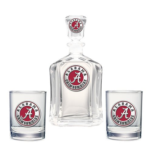 University of Alabama Container with 2 Glasses - Sports Gifts, Sports Memorabilia, Sports Collectibles, Fan Shop