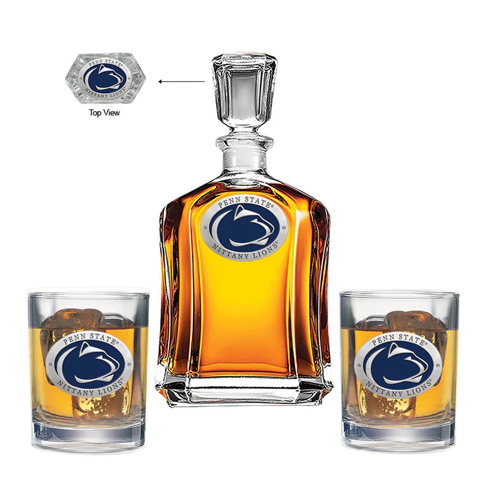 Penn State Capitol Decanter and 2 Glasses - Sports Gifts, Sports Memorabilia, Sports Collectibles, Fan Shop