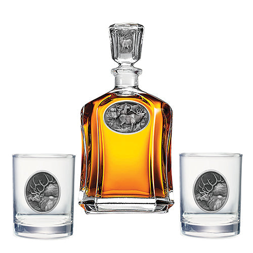 Elk Capitol Decanter with 2 Glasses - Sports Collectibles, Sports Memorabilia, Sports Fan Shop, Sports Gifts