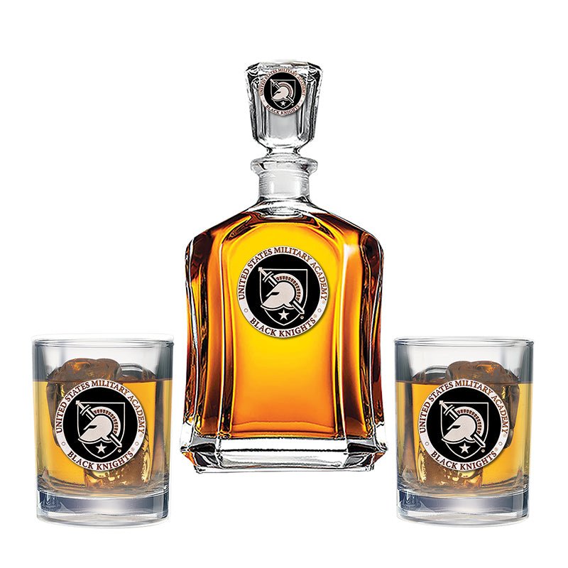 US Military Academy Black Knights Capitol Decanter with 2 Glasses - Sports Gifts, Sports Memorabilia, Sports Collectibles, Fan Shop