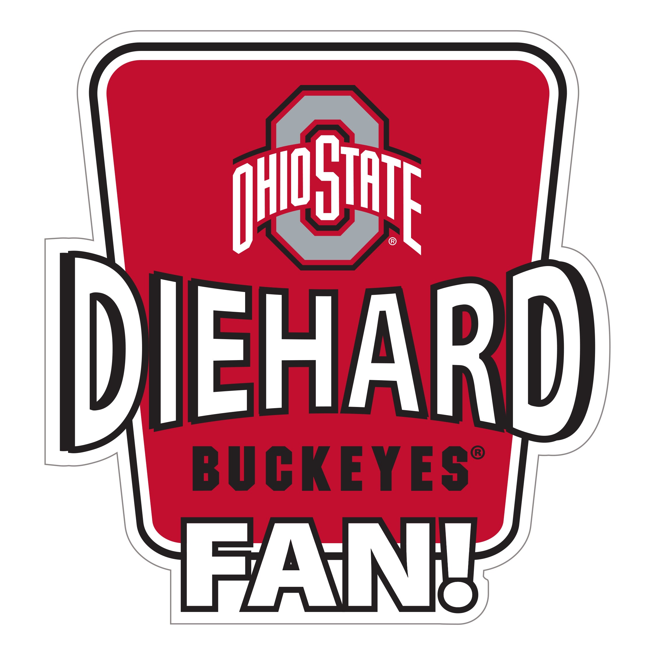 Ohio St. Buckeyes Die-Hard Fan Auto Decal