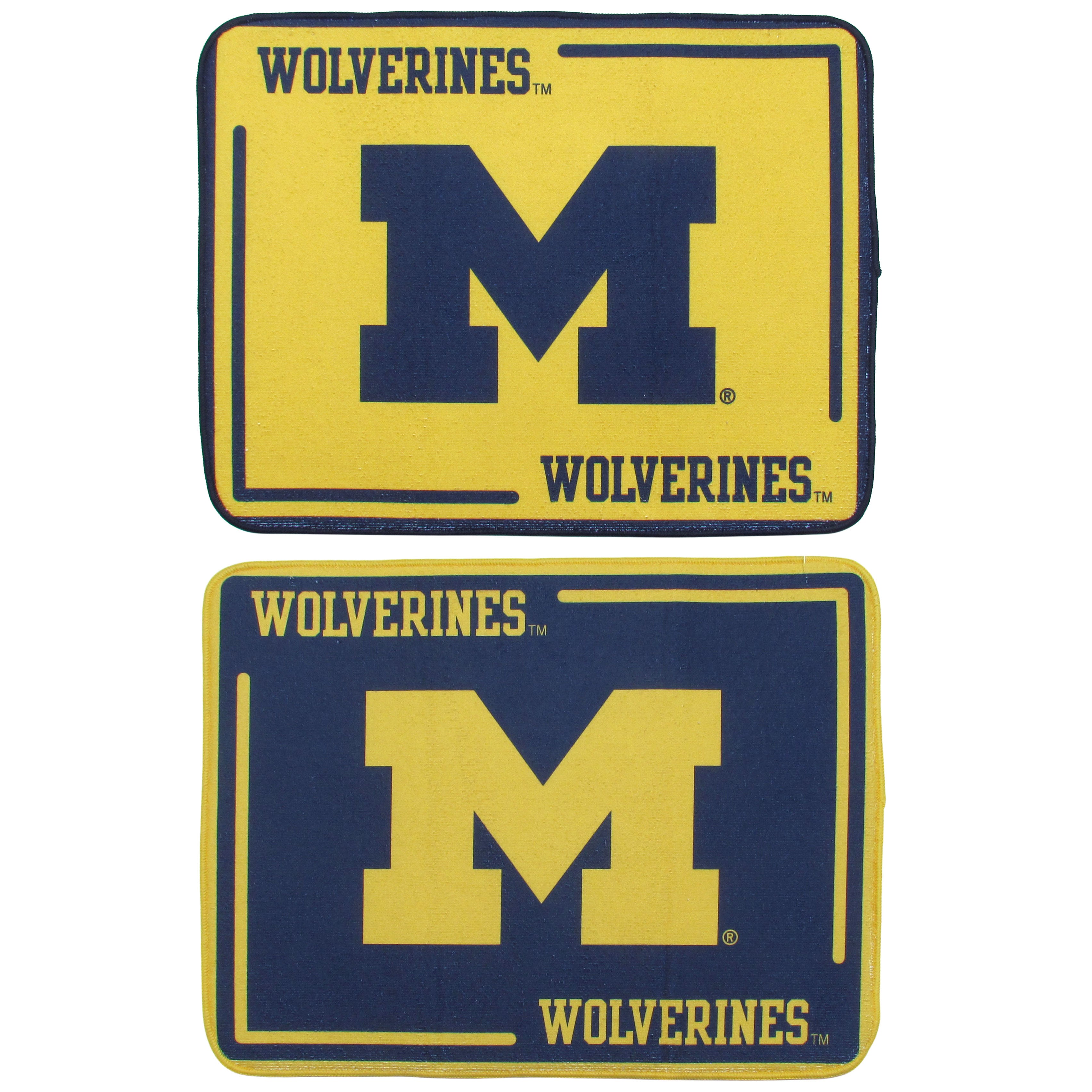 Michigan Wolverines Microfiber Drying Mat, 2pk