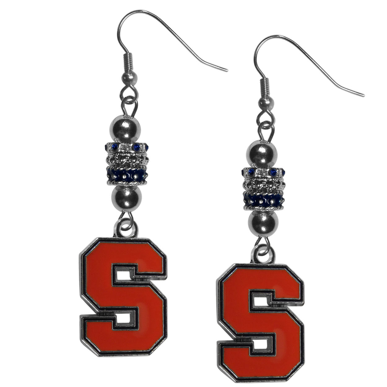 Syracuse Orange Euro Bead Earrings