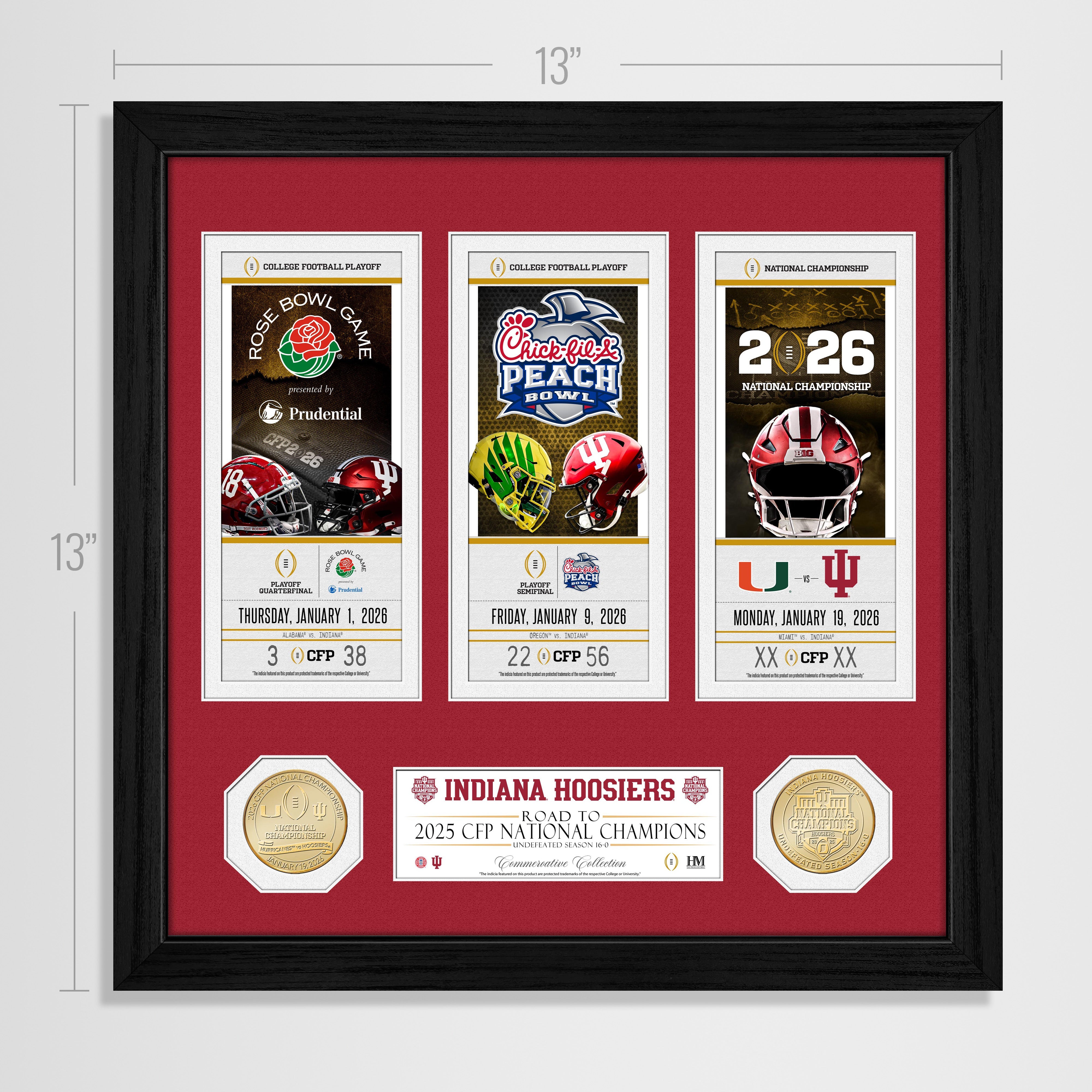 Indiana Hoosiers 2025-26 CFP National Champions Road to the Championship Bronze Coin Photo Mint - Sports Gifts, Sports Memorabilia, Sports Collectibles, Fan Shop