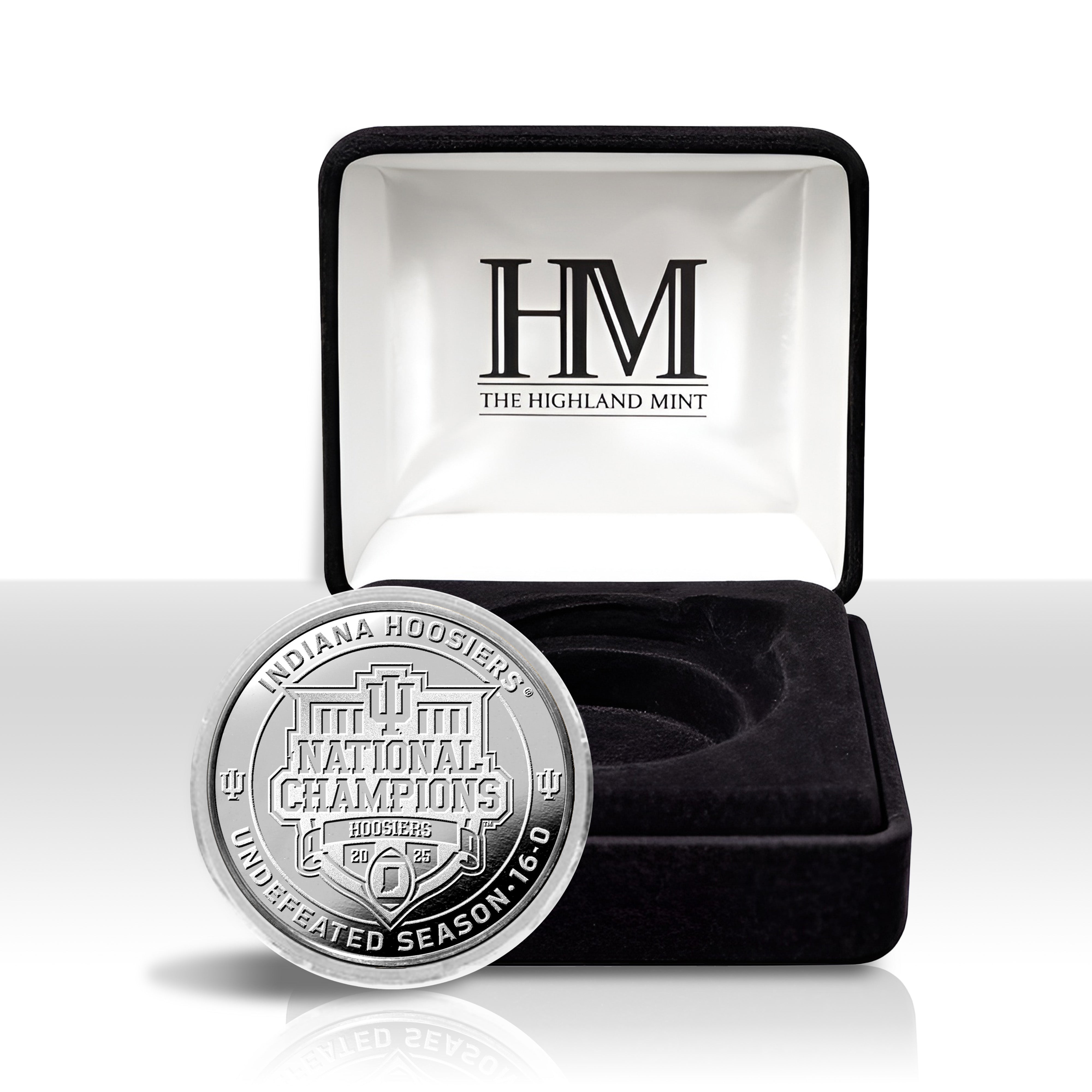 Indiana Hoosiers 2025-26 CFP National Champions Silver Plated Coin - Sports Gifts, Sports Memorabilia, Sports Collectibles, Fan Shop