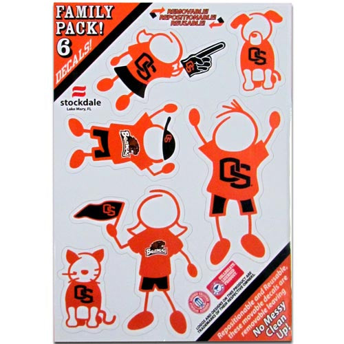 Oregon St. Beavers Family Decal Set Small (SSKG)