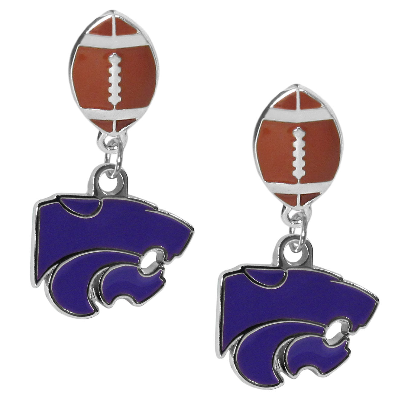 Kansas St. Wildcats Football Stud Earrings