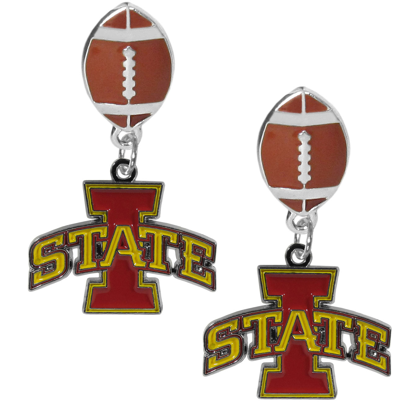 Iowa St. Cyclones Football Stud Earrings