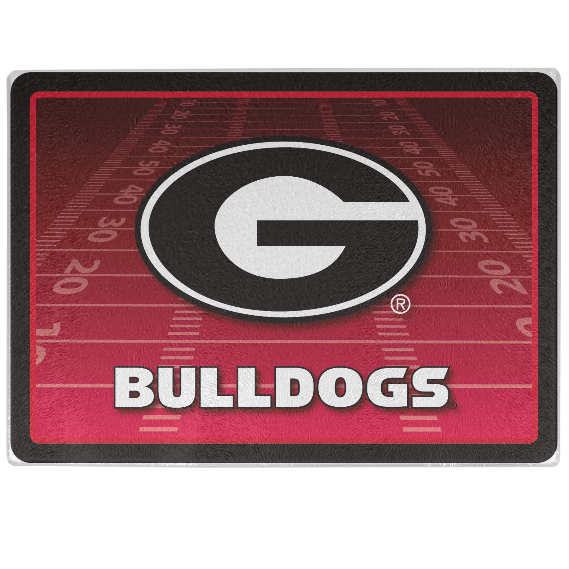 Georgia Bulldogs Glass Cutting Board