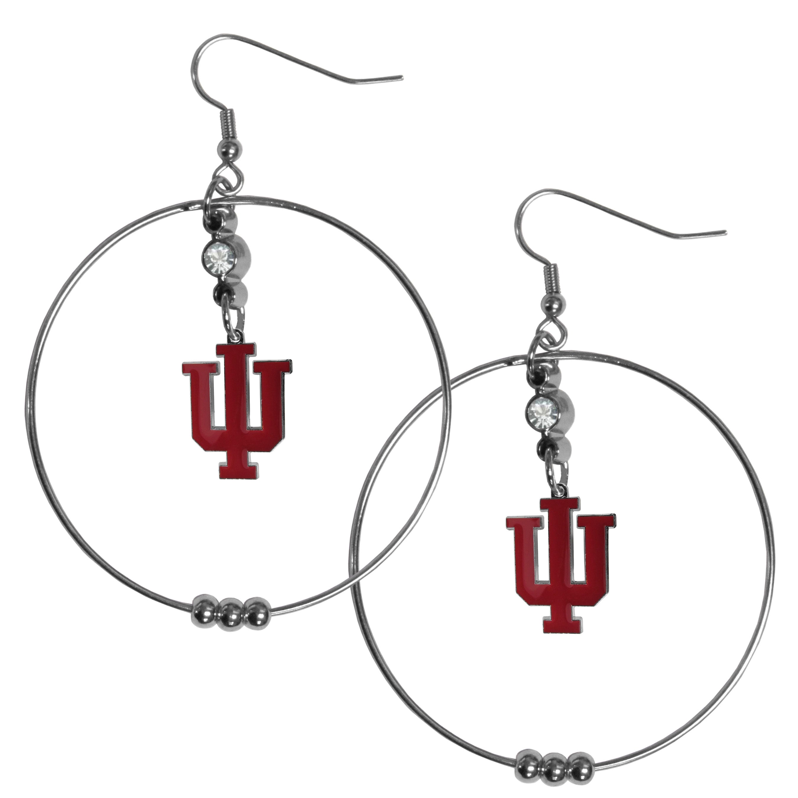 Indiana Hoosiers 2 Inch Hoop Earrings (SSKG)