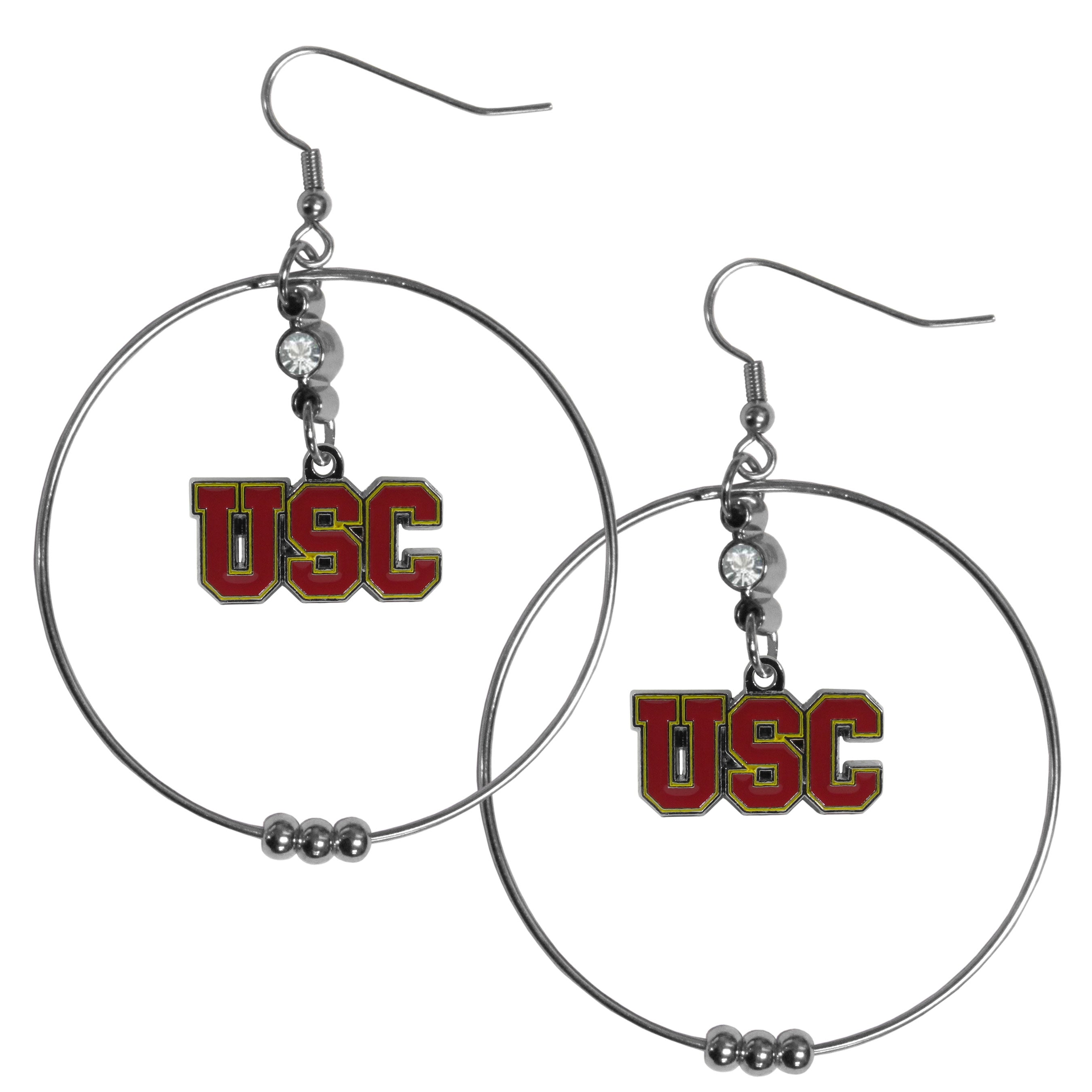 USC Trojans 2 Inch Hoop Earrings (SSKG)