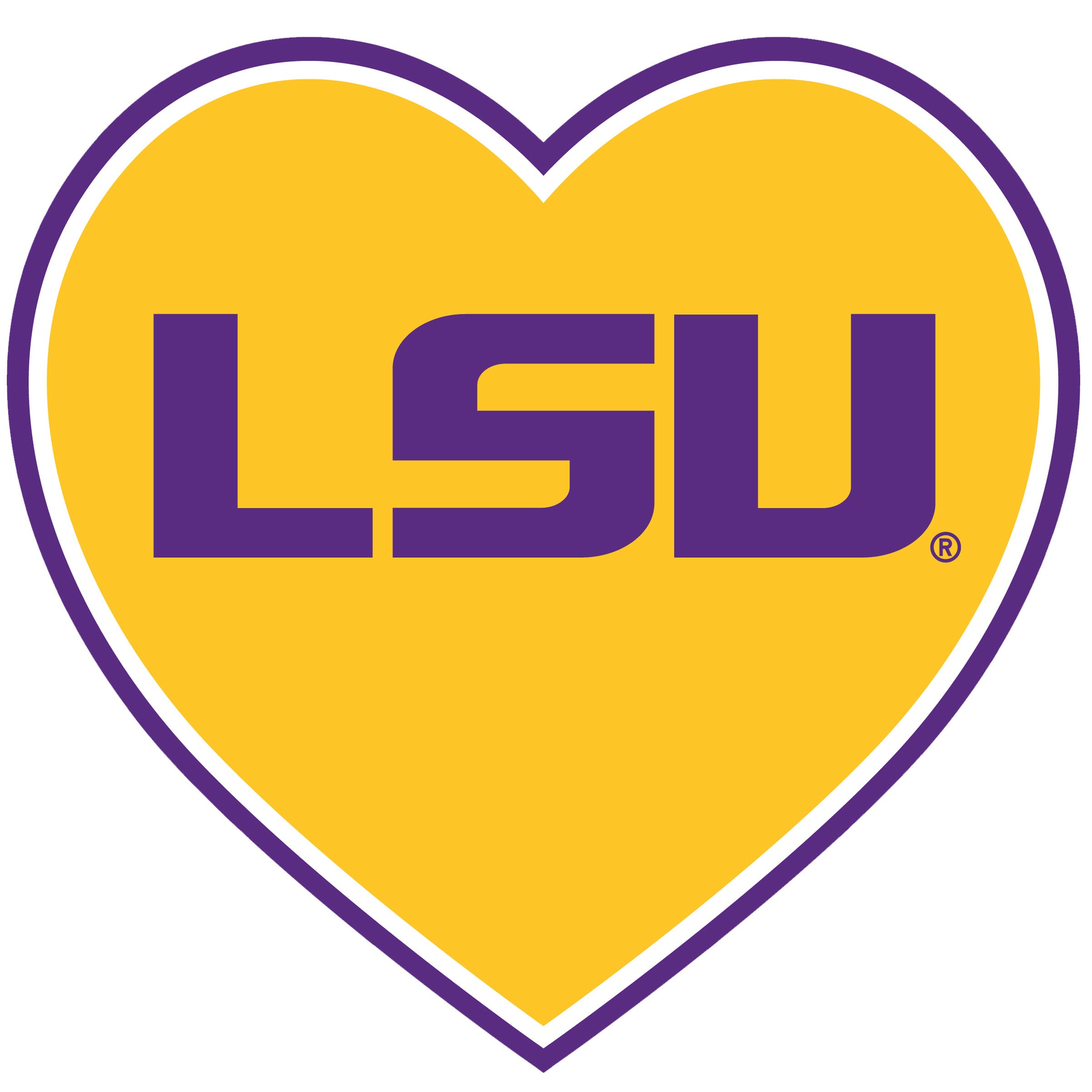 LSU Tigers Heart Decal