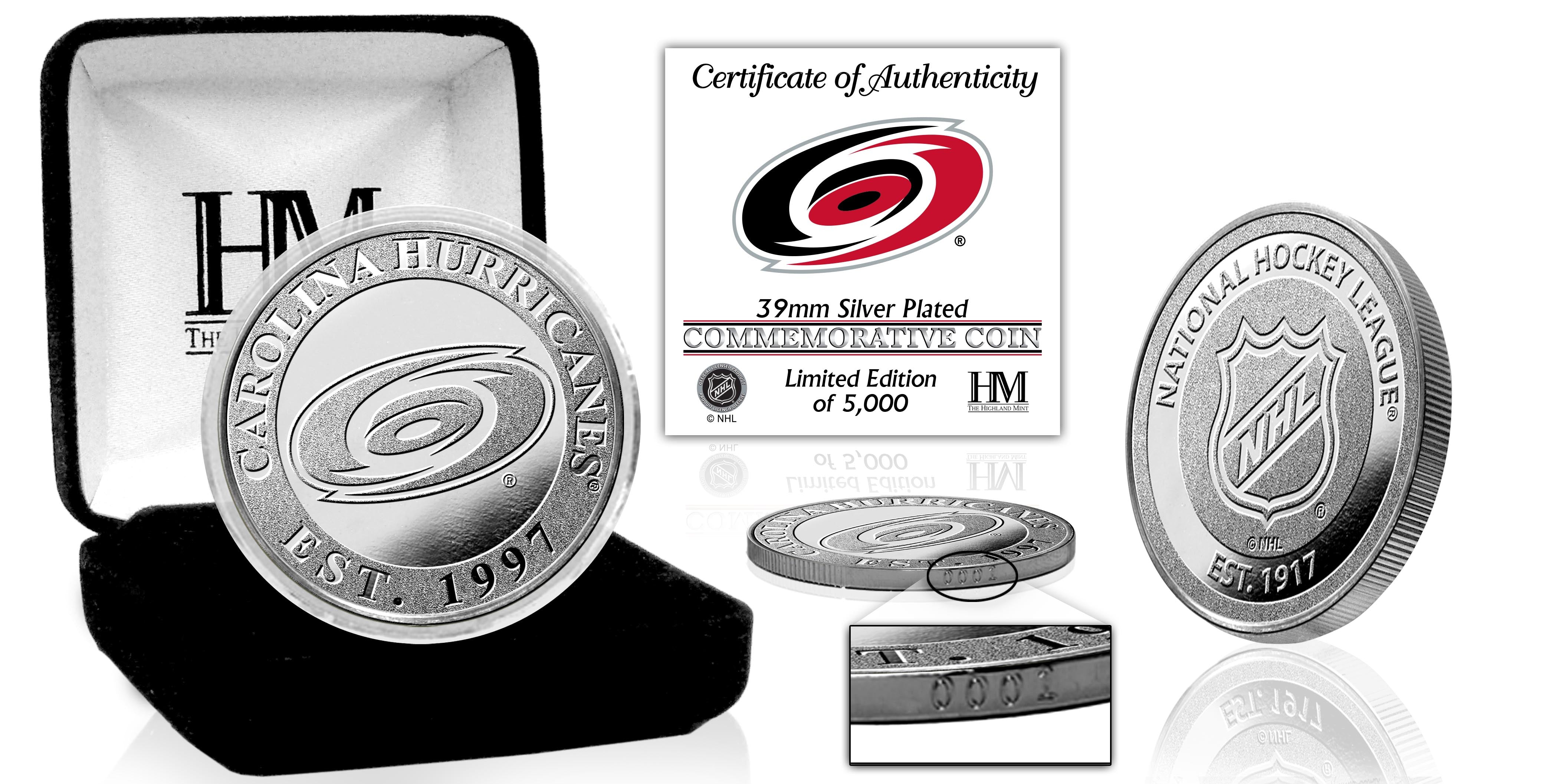 Carolina Hurricanes Silver Mint Coin - Sports Collectibles, Sports Memorabilia, Sports Fan Shop, Sports Gifts