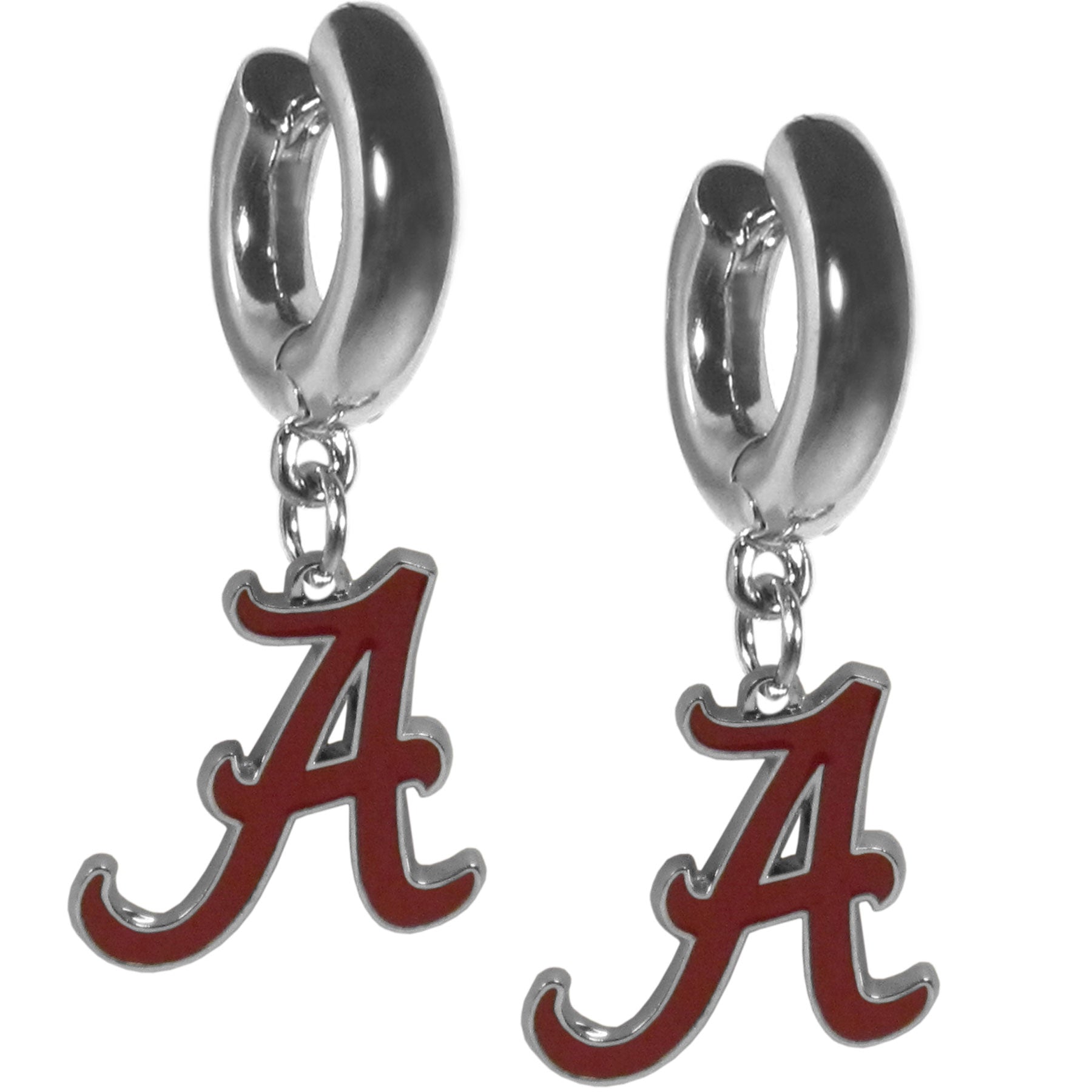 Alabama Crimson Tide Huggie Hoop Earrings - Sports Gifts, Sports Memorabilia, Sports Collectibles, Fan Shop