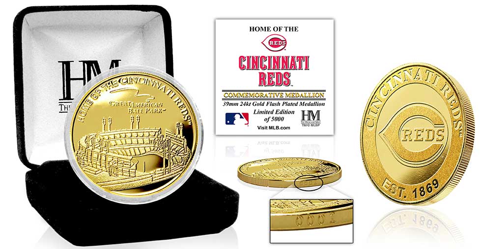 Cincinnati Reds Stadium Gold Mint Coin - Sports Collectibles, Sports Memorabilia, Sports Fan Shop, Sports Gifts