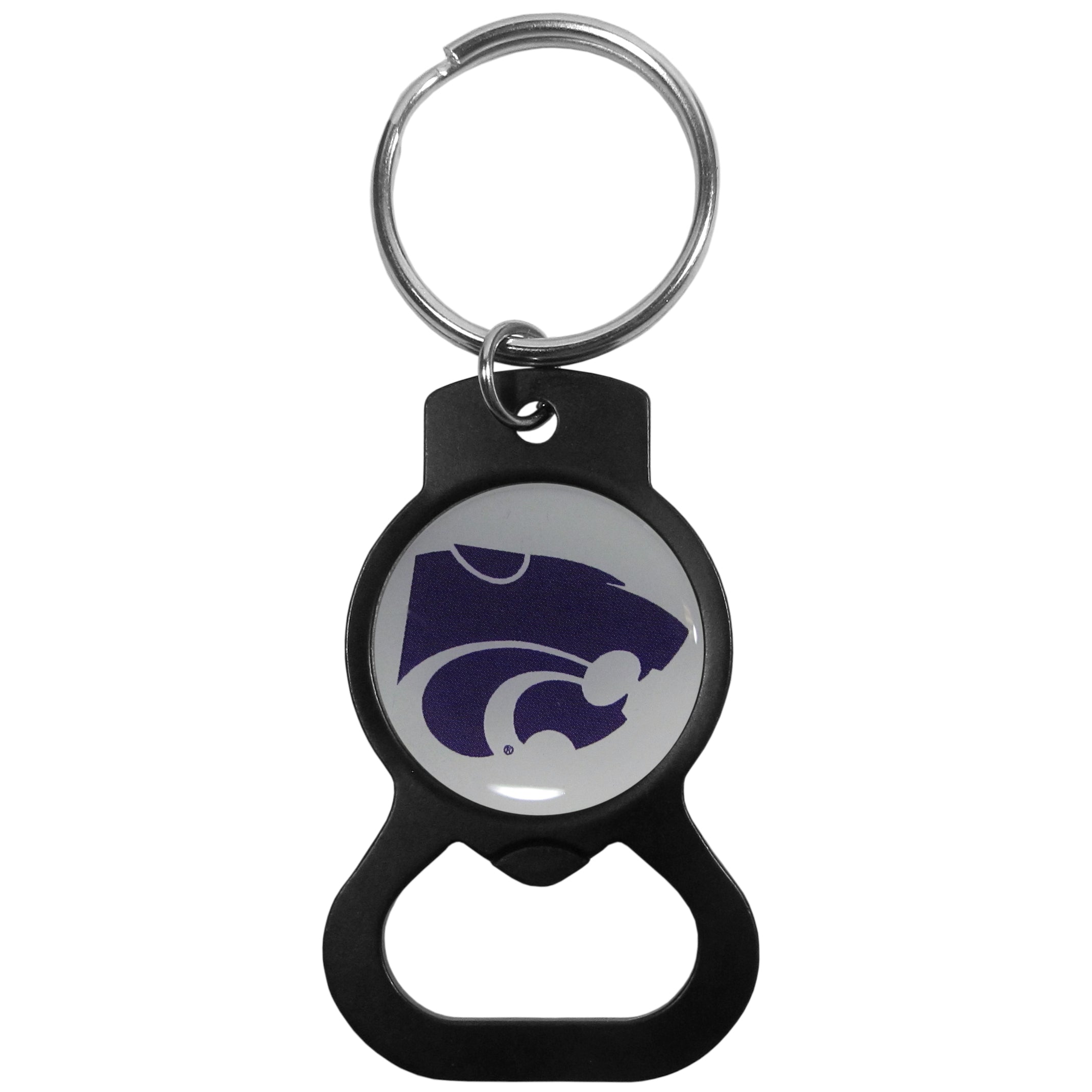 Kansas St. Wildcats Bottle Opener Key Chain, Black