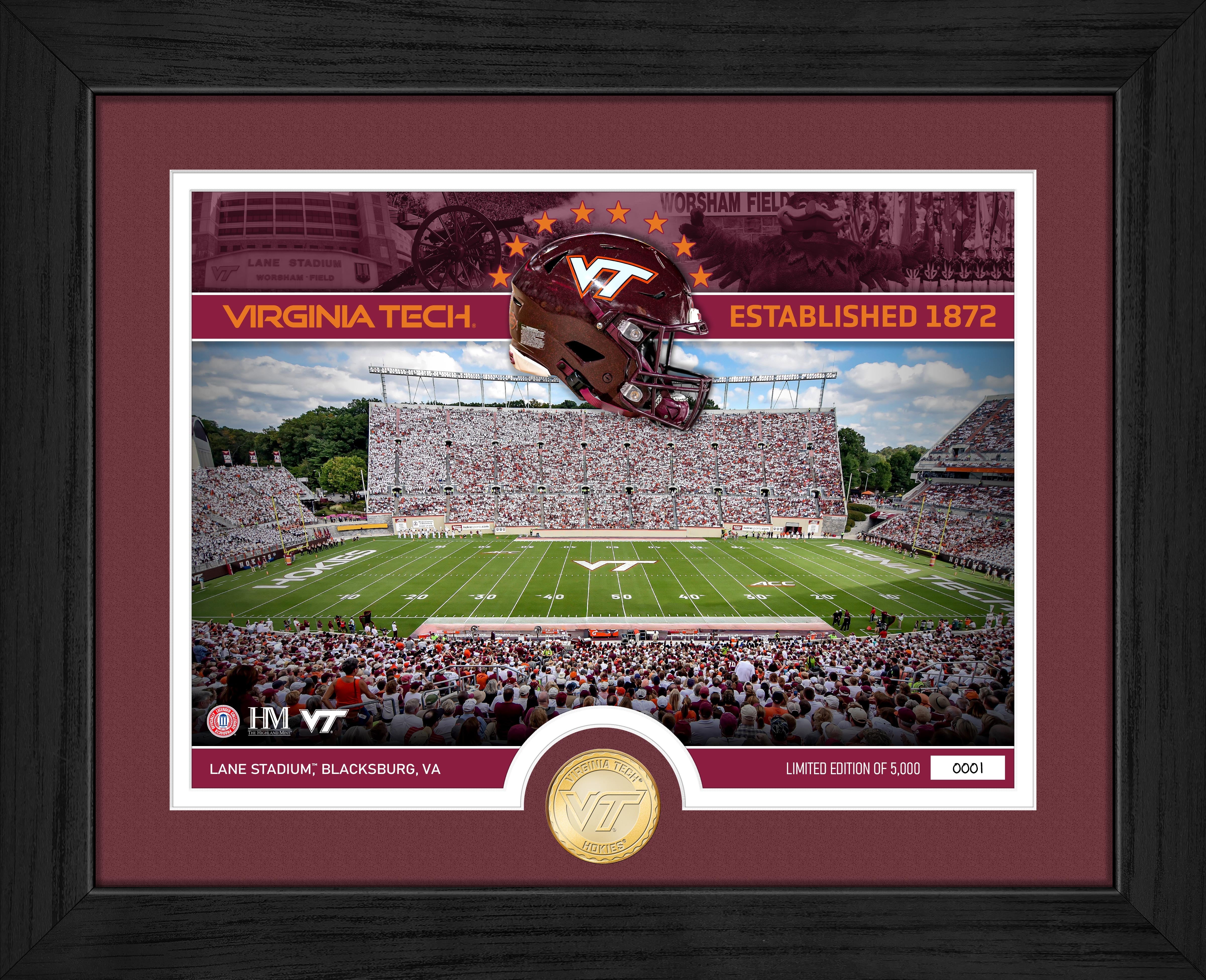 Virginia Tech Stadium Bronze Coin Photo Mint