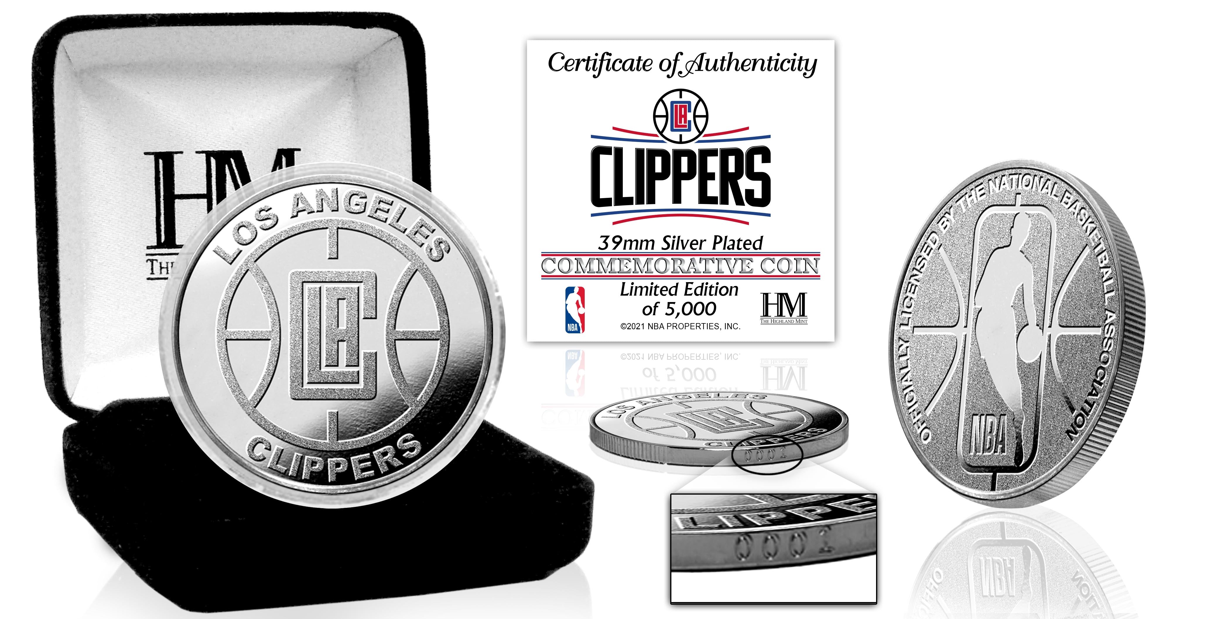 LA Clippers Silver Mint Coin - Sports Collectibles, Sports Memorabilia, Sports Fan Shop, Sports Gifts