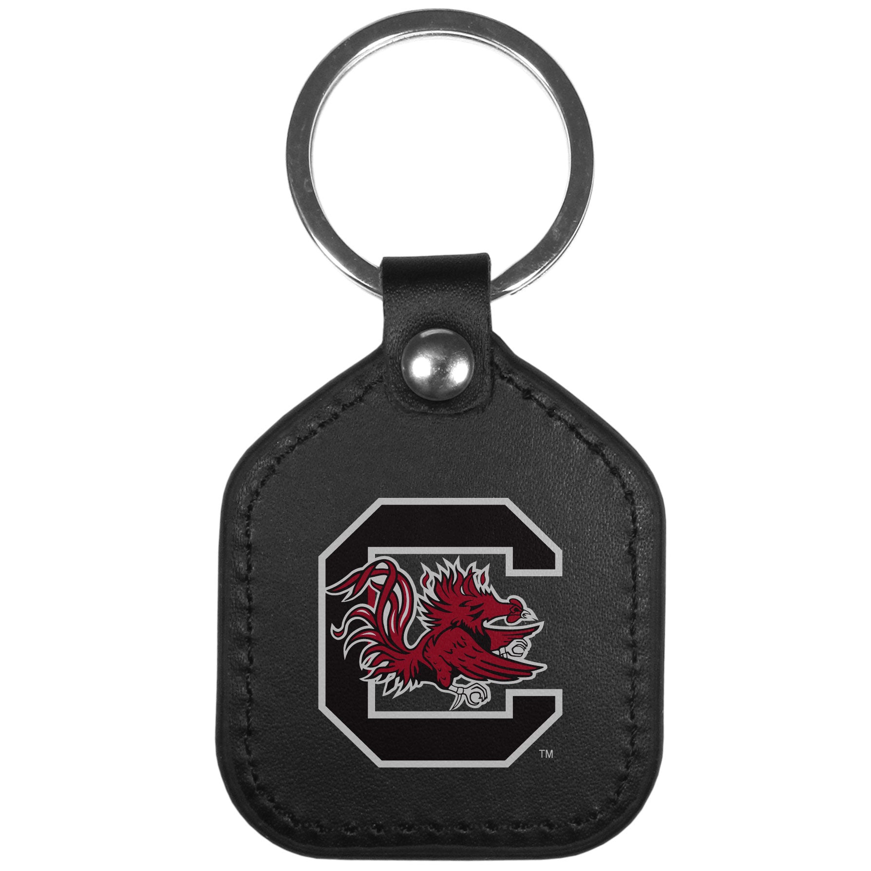 S. Carolina Gamecocks Leather Square Key Chains