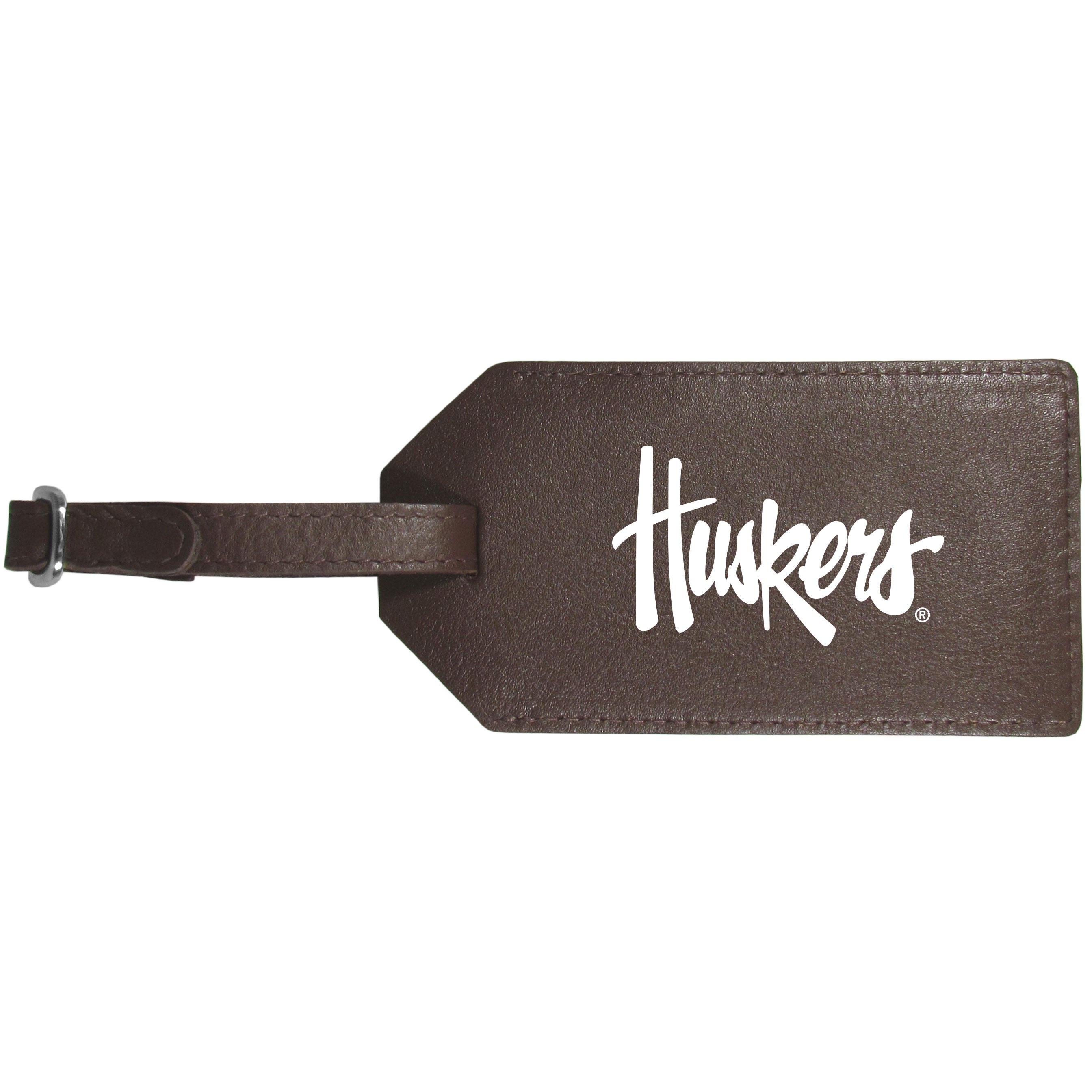 Nebraska Cornhuskers Leather Luggage Strap
