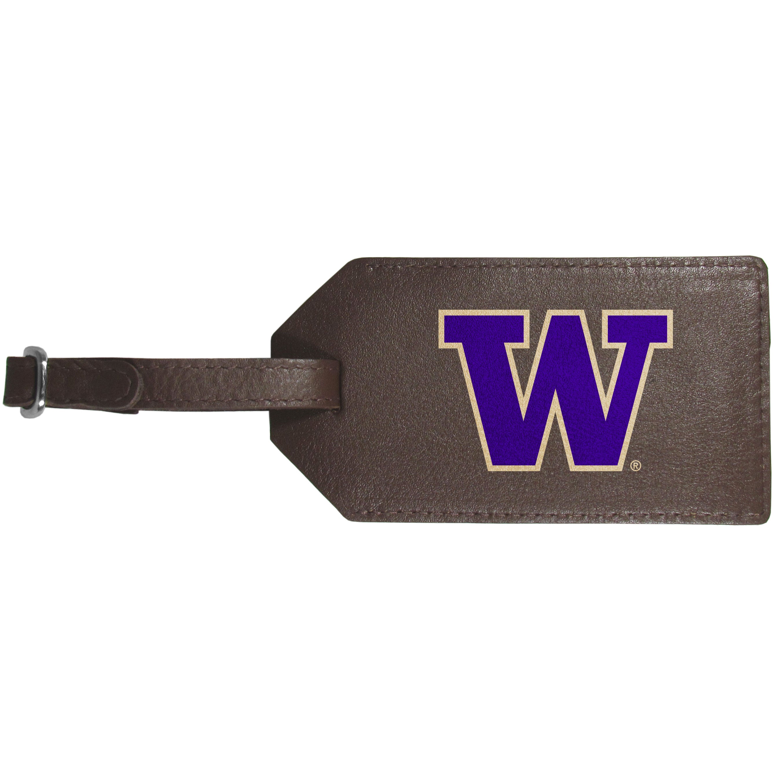 Washington Huskies Leather Luggage Strap