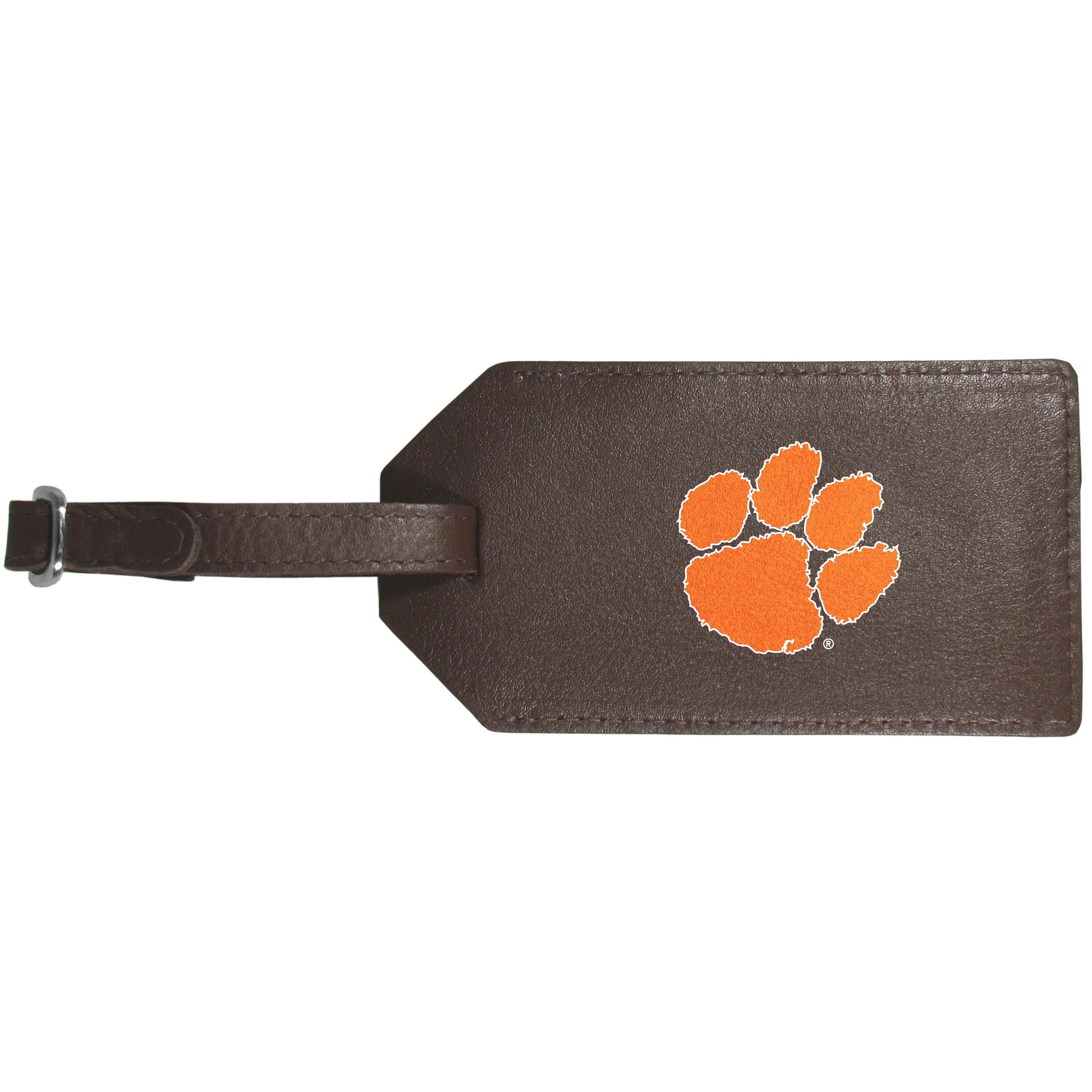 Clemson Tigers Leather Luggage Strap
