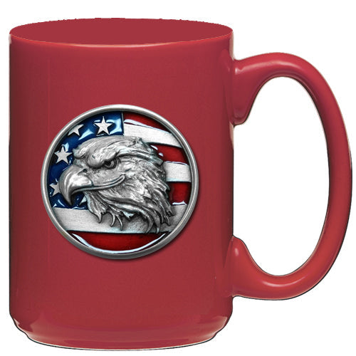 Eagle Head W/ Flag Coffee Mug - Sports Collectibles, Sports Memorabilia, Sports Fan Shop, Sports Gifts