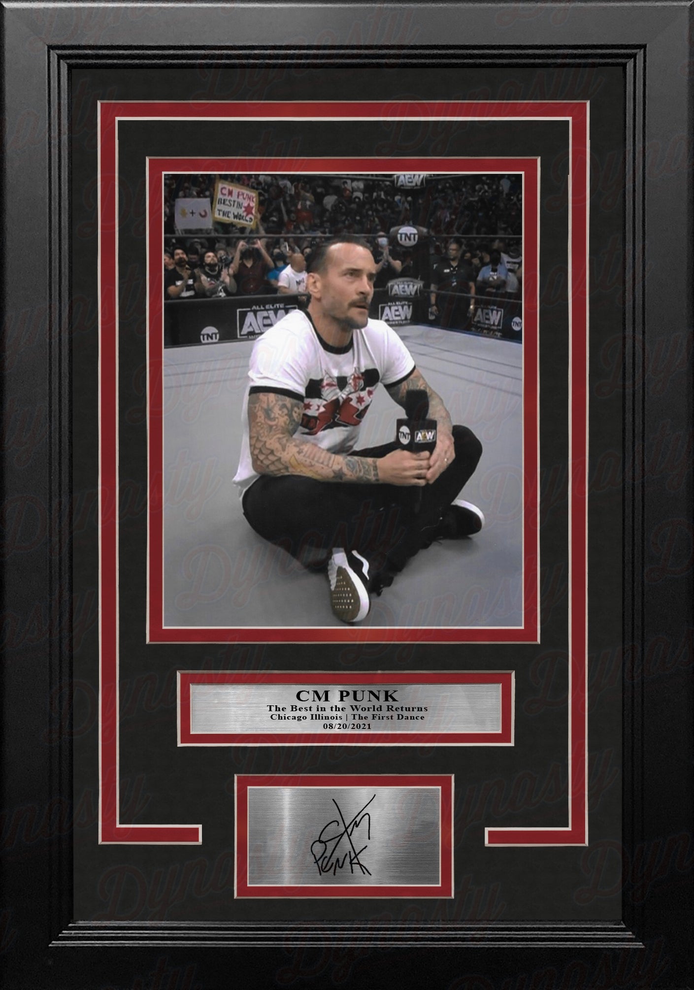 CM Punk Returns to Chicago 8" x 10" Framed AEW Wrestling Vertical Photo with Engraved Autograph - Sports Collectibles, Sports Memorabilia, Sports Fan Shop, Sports Gifts